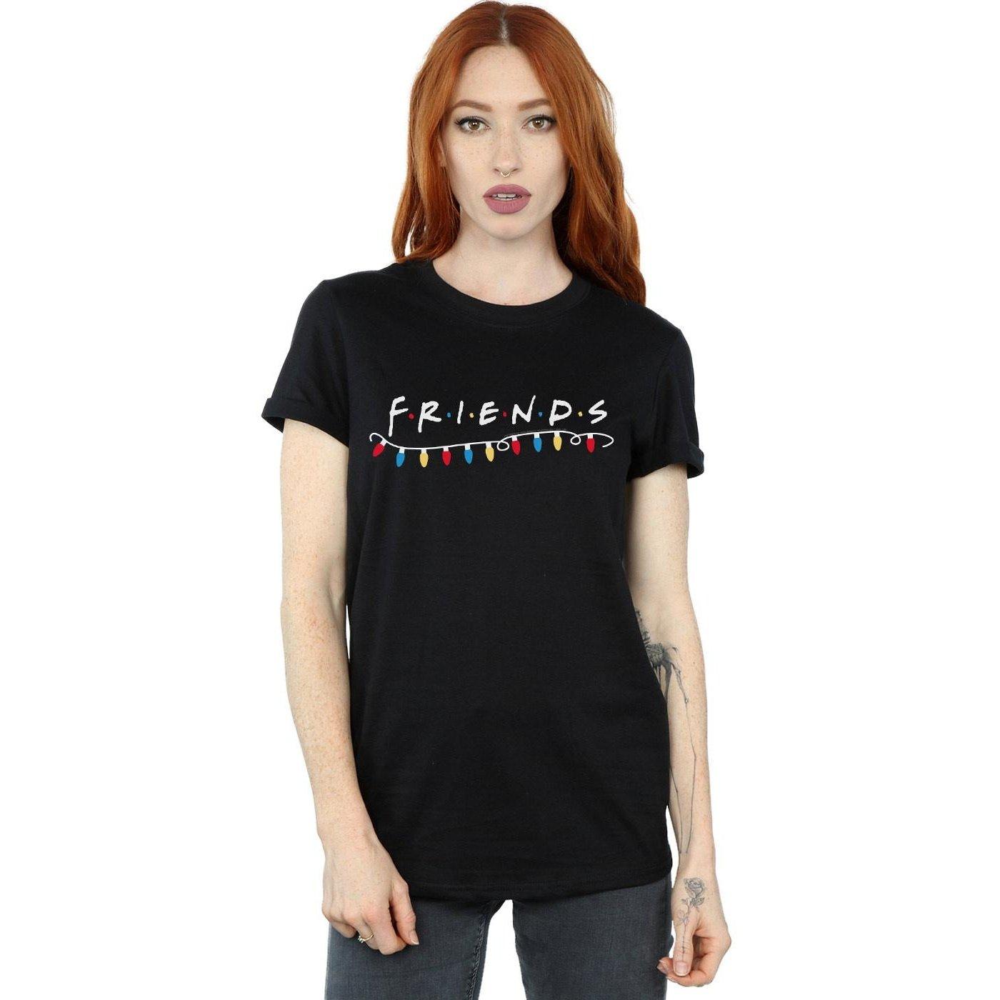 Friends Christmas Lights Print T-Shirt