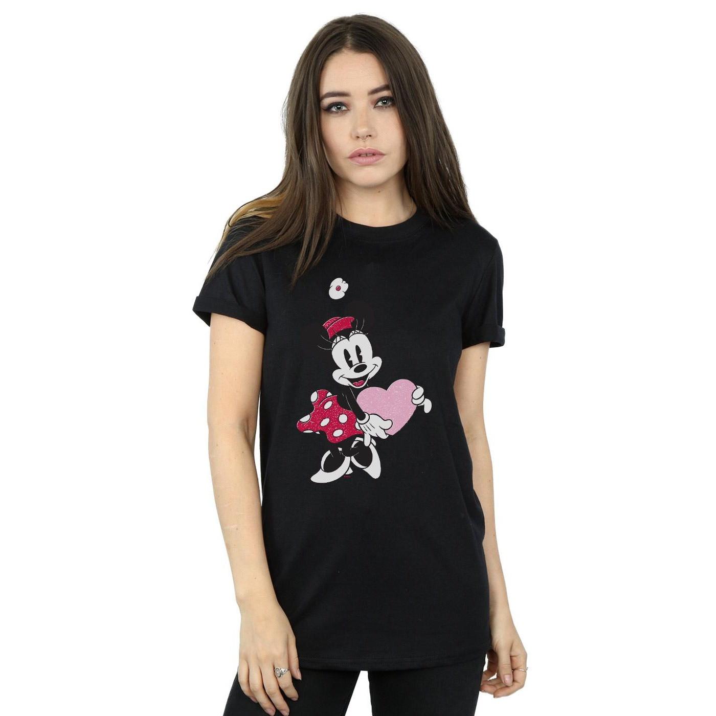 Disney Minnie Maus Herz Print T-Shirt