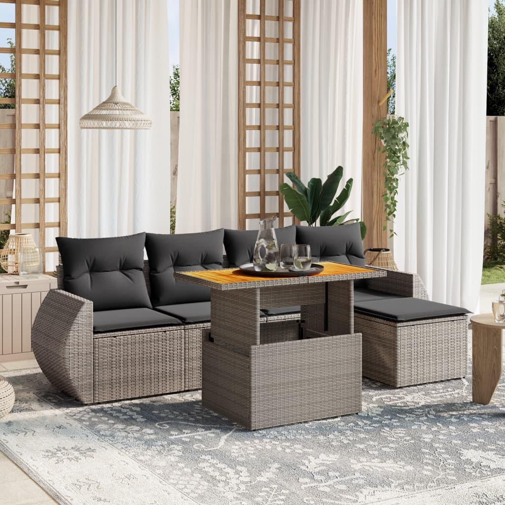VidaXL Garten sofagarnitur poly-rattan