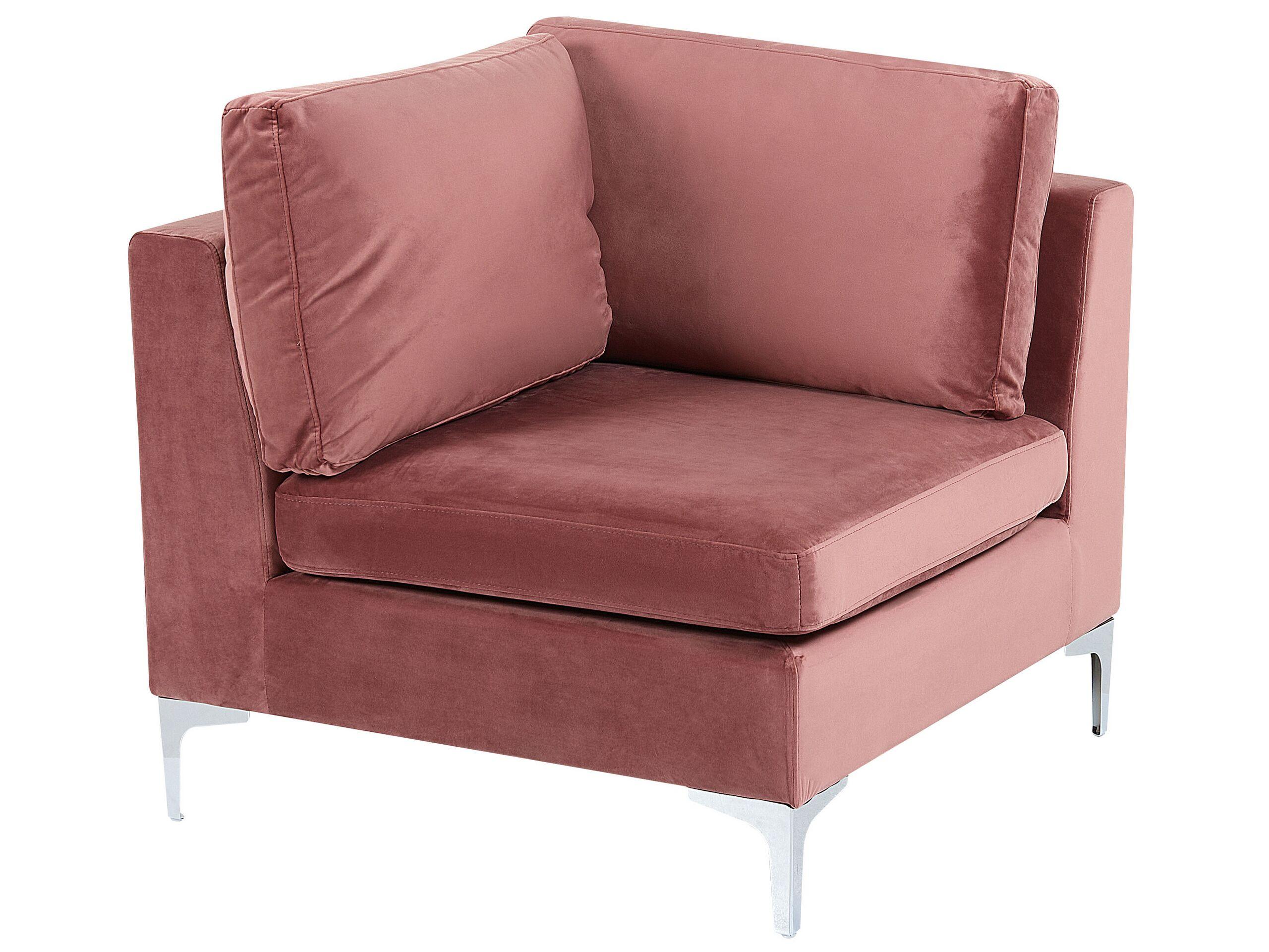 Beliani Ecksofa aus Samtstoff Modern EVJA