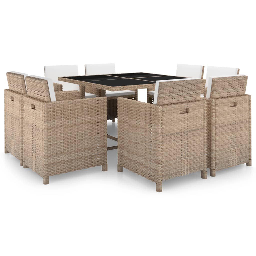 VidaXL Gartenmöbel-set poly-rattan
