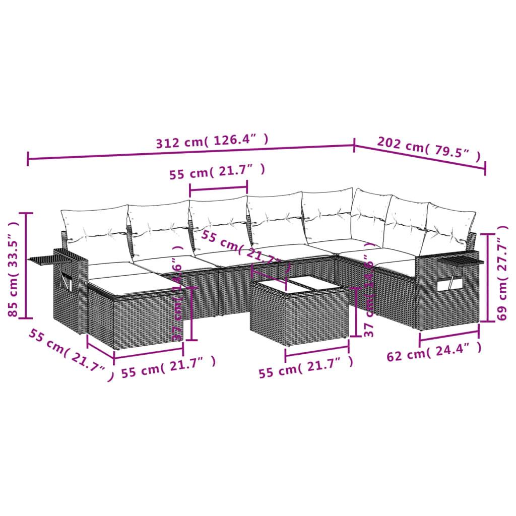 VidaXL Garten sofagarnitur poly-rattan
