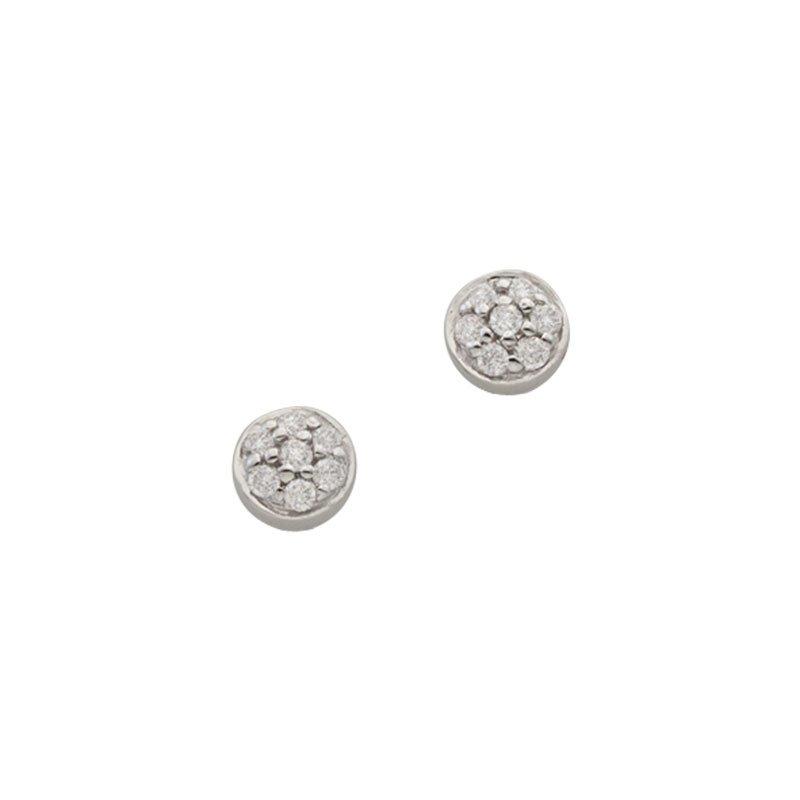 MUAU Schmuck Ohrstecker Weissgold 750 Diamant 0.08ct. 4mm