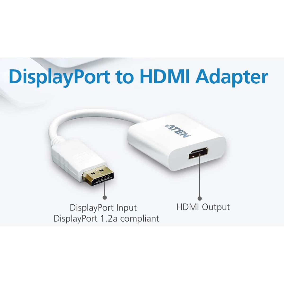 Nedis Displaykabel DisplayPort-Stecker - HDMI-Buchse 0,15 m Weiß