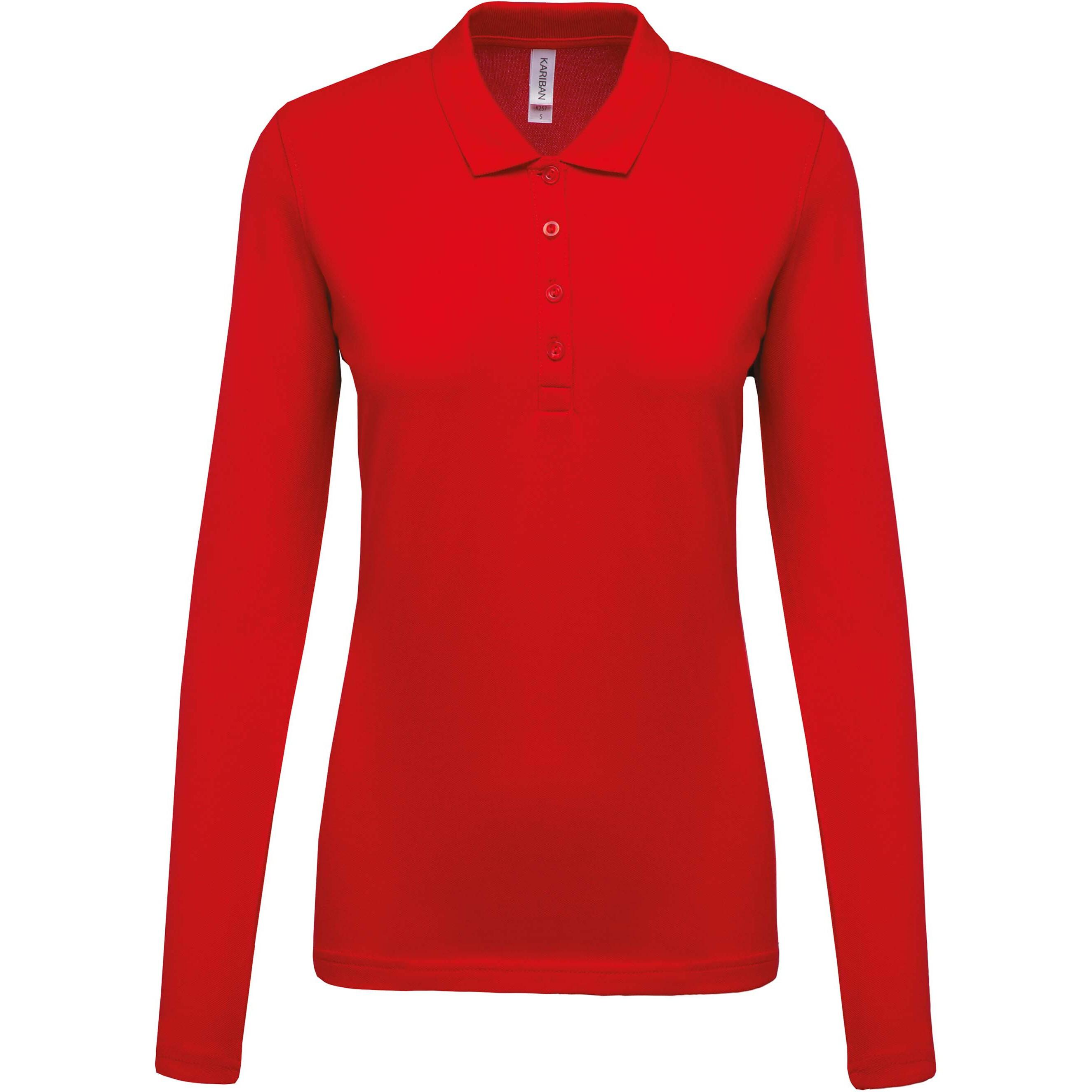 Kariban Damen Langarm Piqué Poloshirt