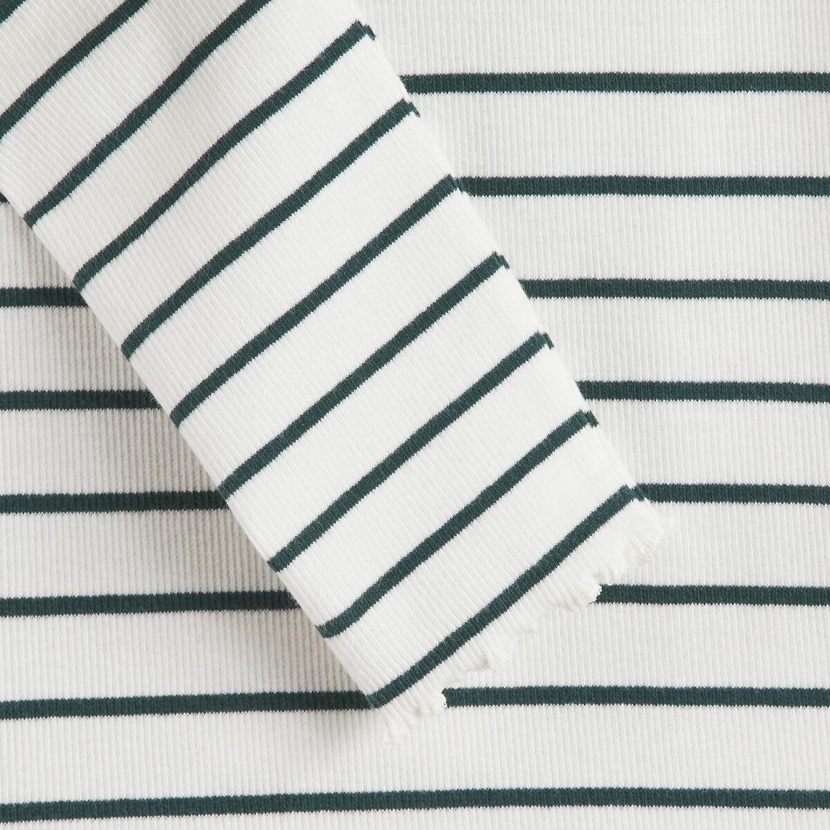 La Redoute Collections Gestreiftes Langarmshirt aus Rippjersey