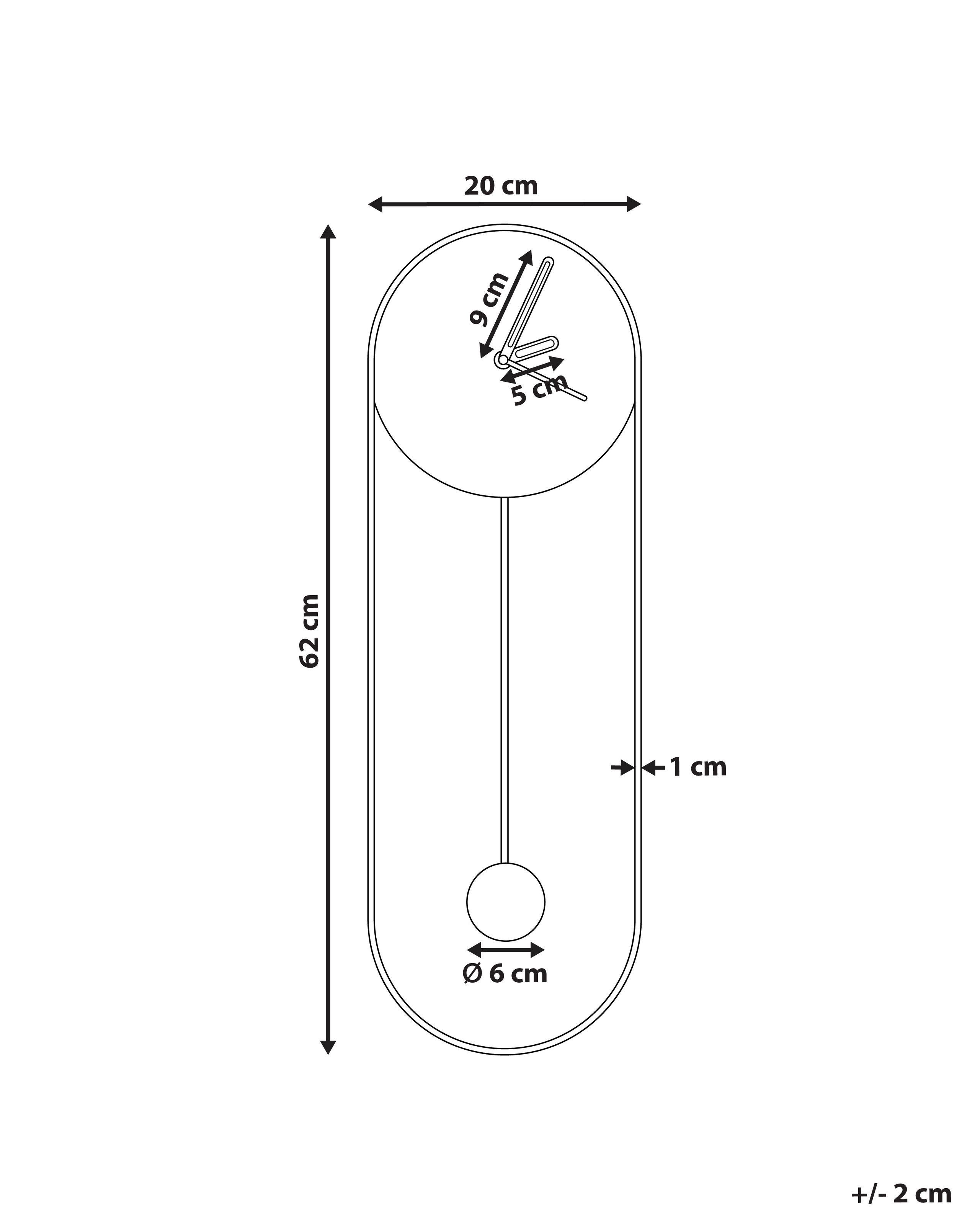 Beliani Wanduhr aus Stahl Modern SALVAN