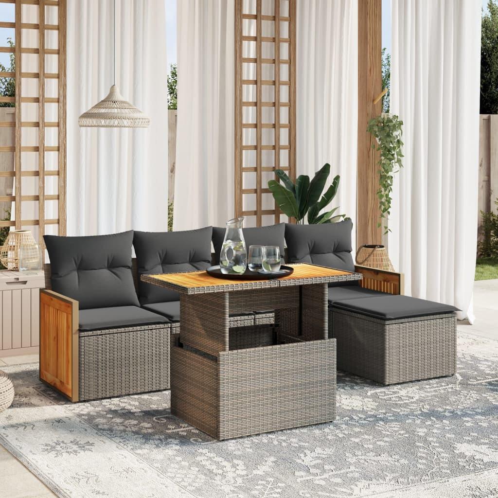 VidaXL Garten sofagarnitur poly-rattan