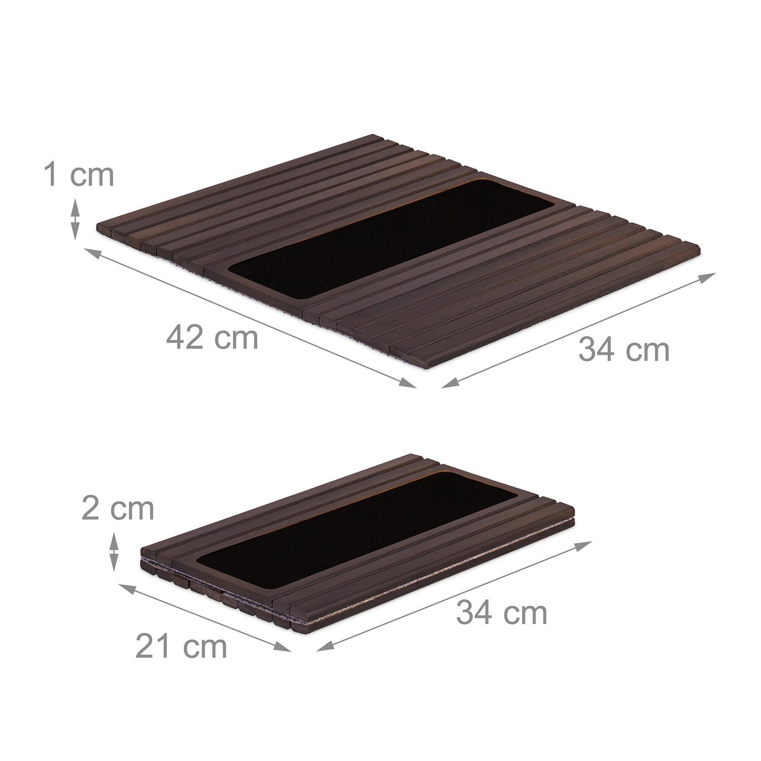B2X Sofatablett aus dunkelbraunem Bambus