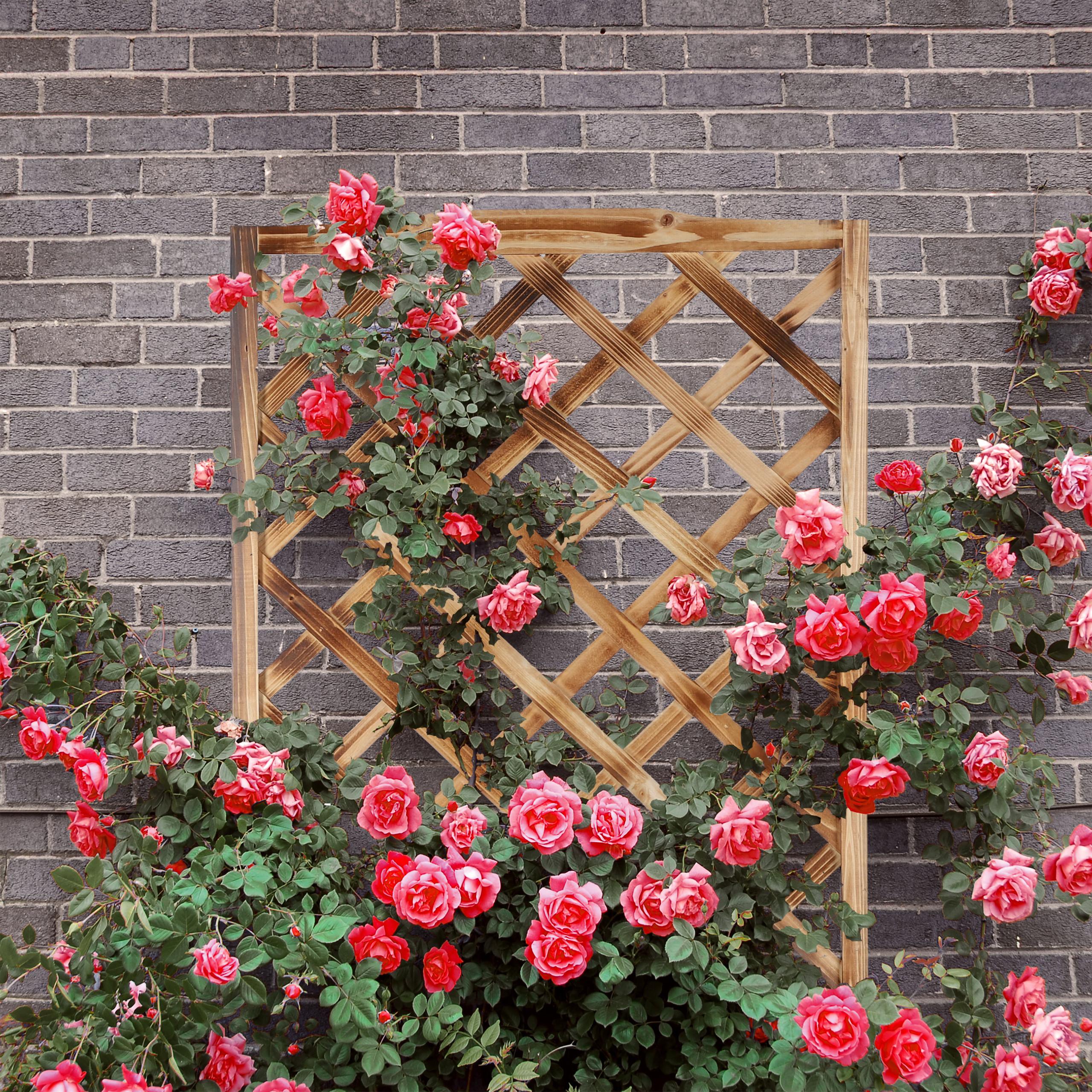 Northix Geflammter Pflanzkasten mit Spalier