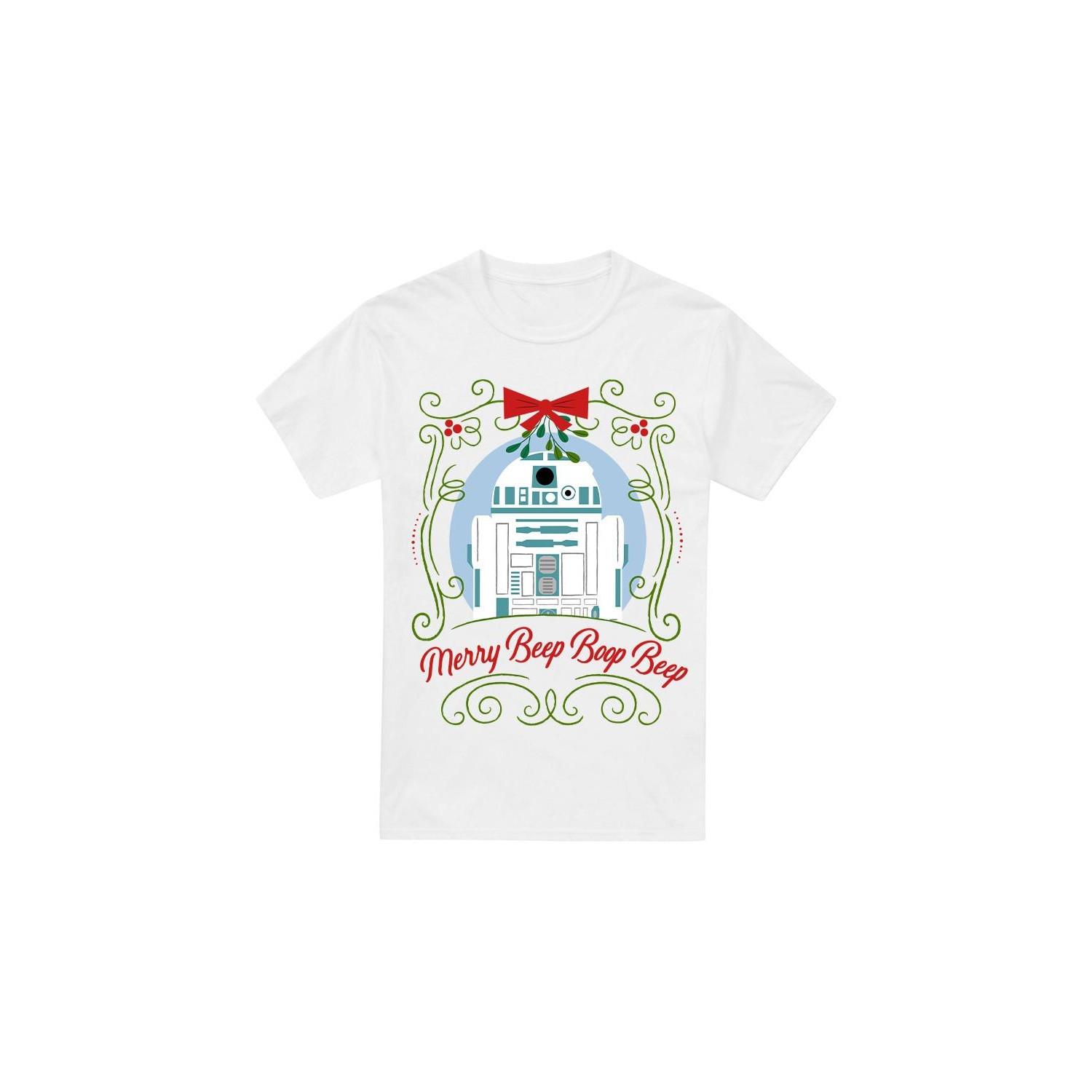 STAR WARS Merry Beep Boop Beep Weihnachtliches Design T-Shirt