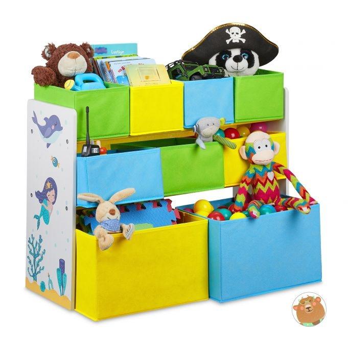 B2X Kinderregal mit Motiv und 9 Schubladen