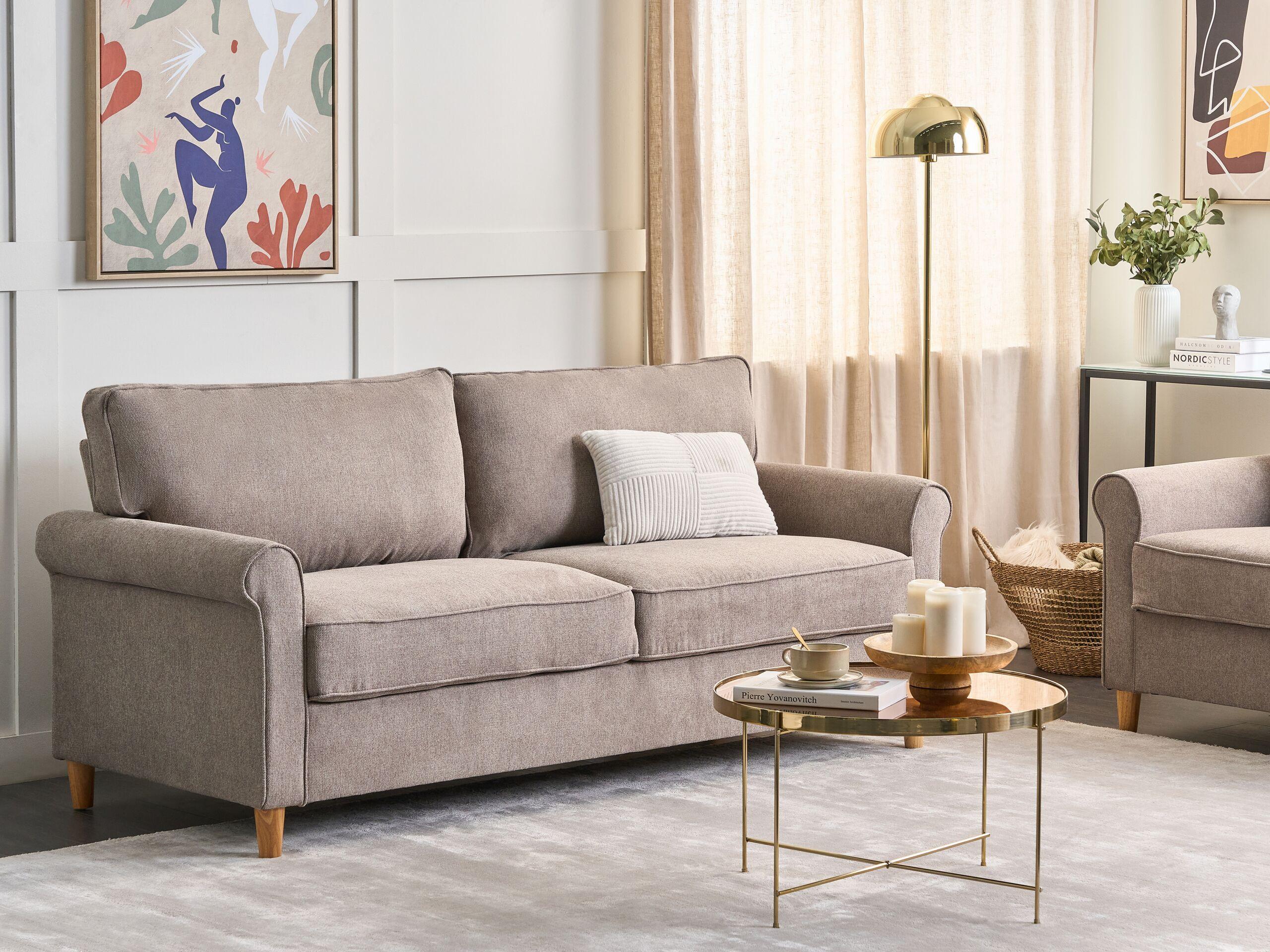 Beliani 3 Sitzer Sofa aus Polyester Retro RONNEBY