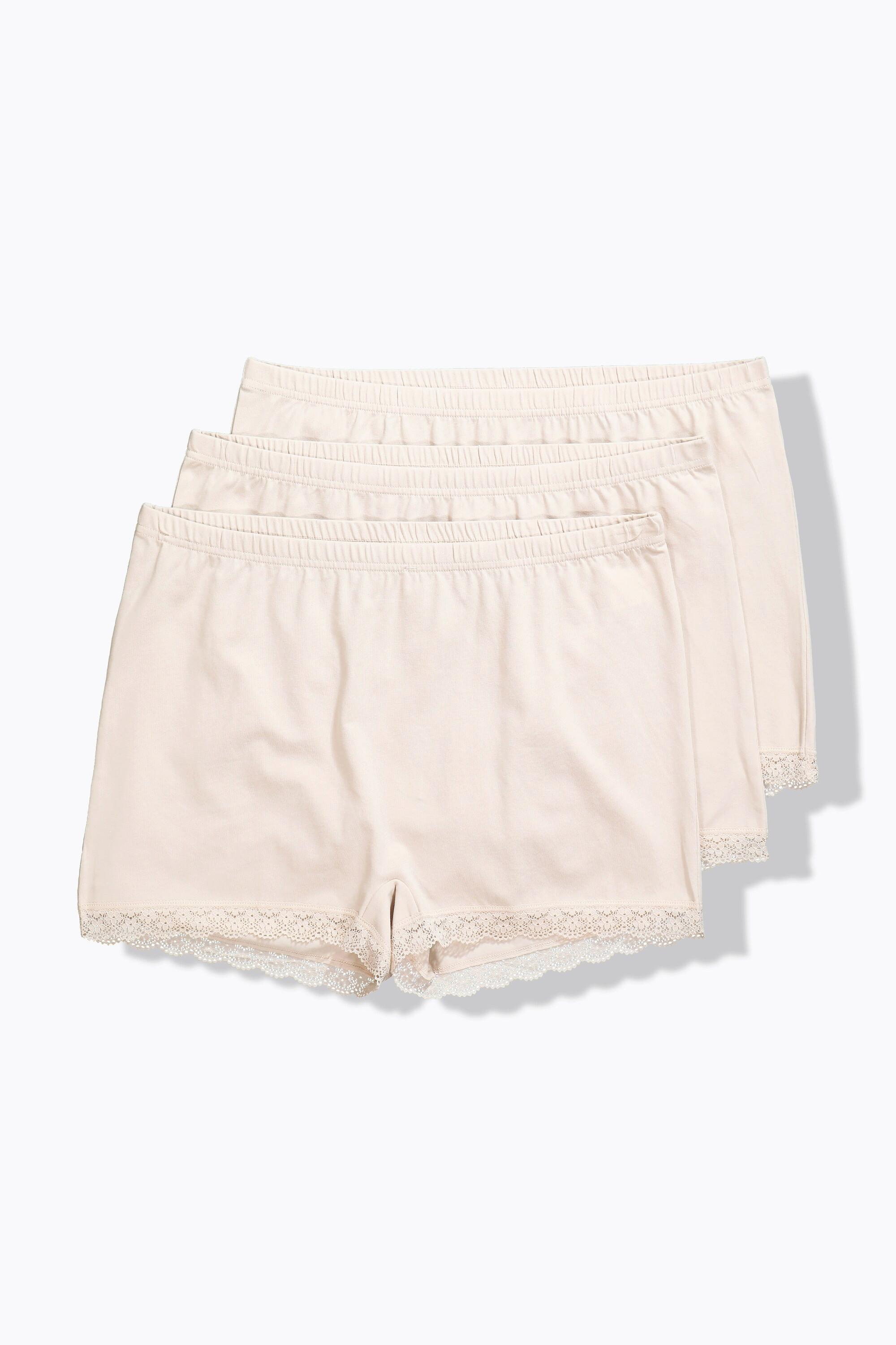 Ulla Popken Pantys, 3er-Pack, Spitzenband