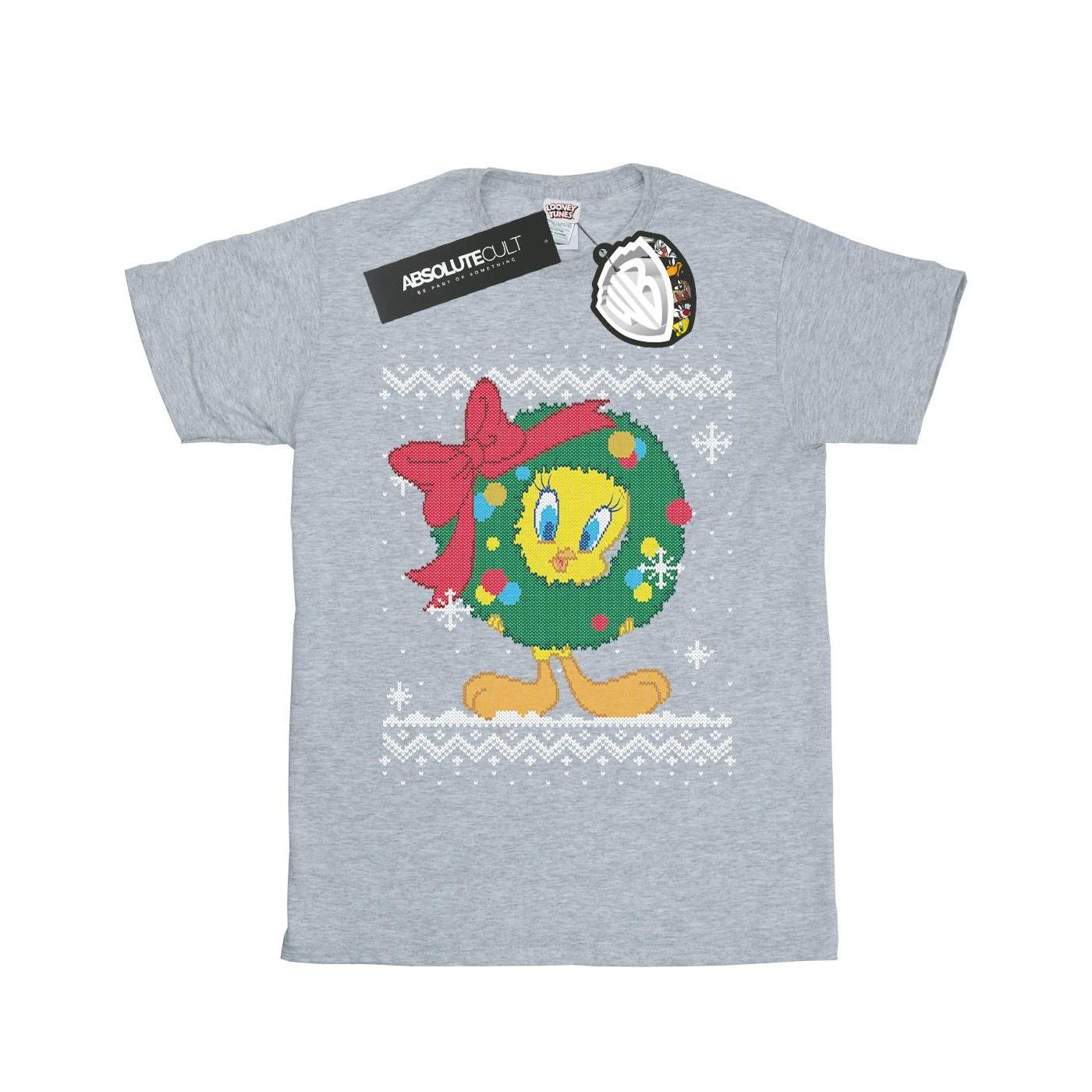 LOONEY TUNES Tweety Pie Christmas Fair Isle T-Shirt