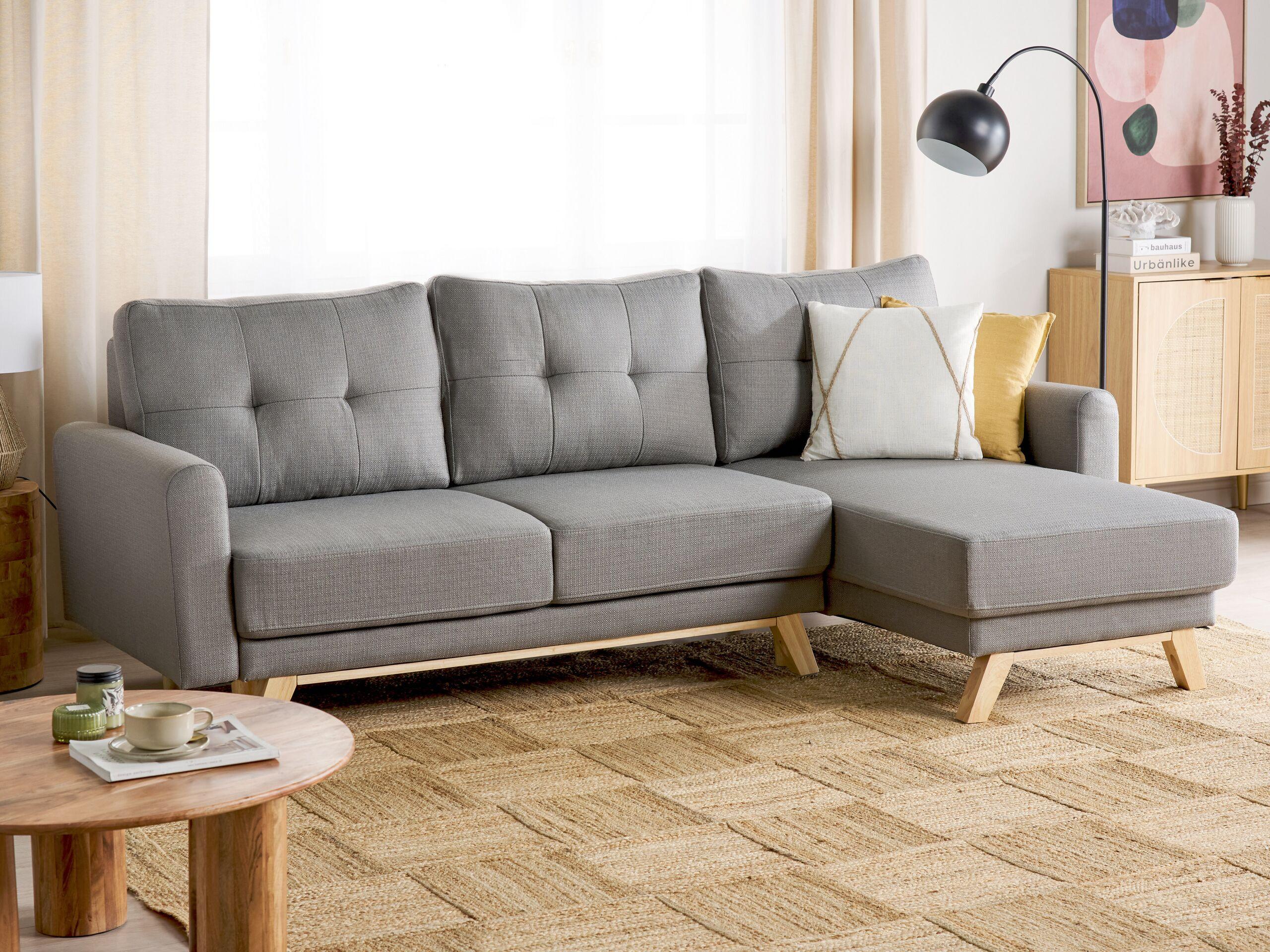Beliani Ecksofa aus Polyester Skandinavisch SIRO