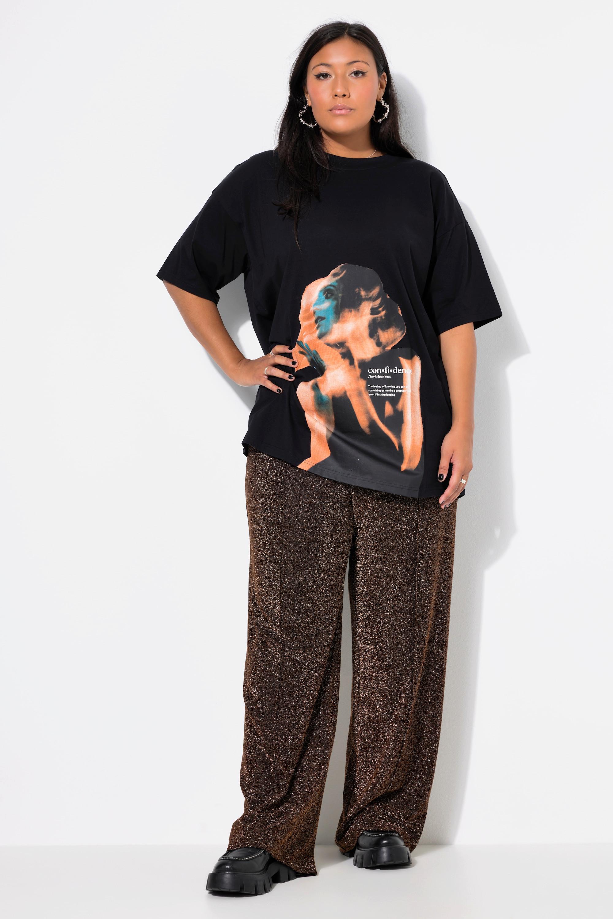 Studio Untold Wide Leg High Waist Glitzerhose