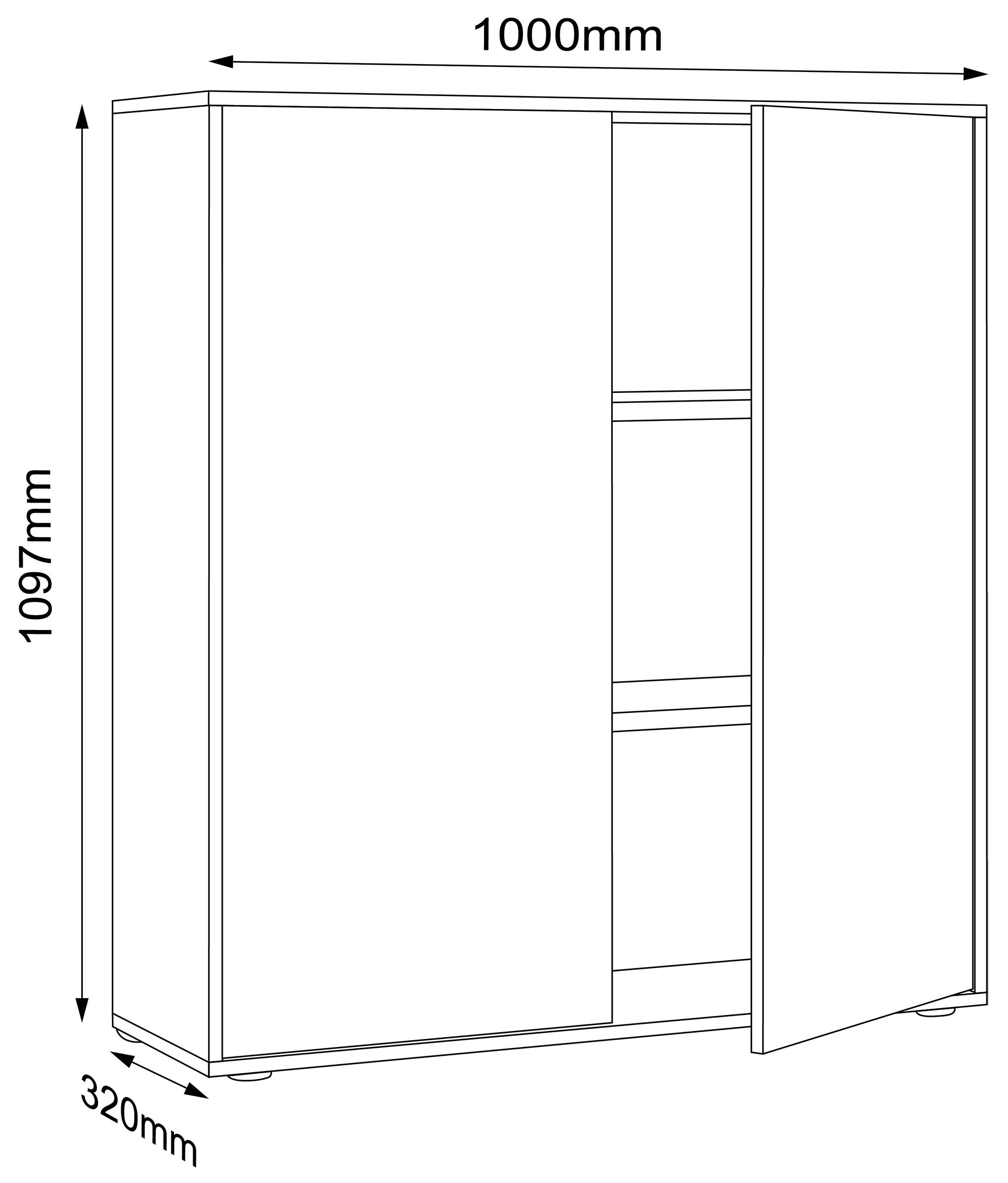 VCM Büroschrank Sideboard Salia 3fach B100