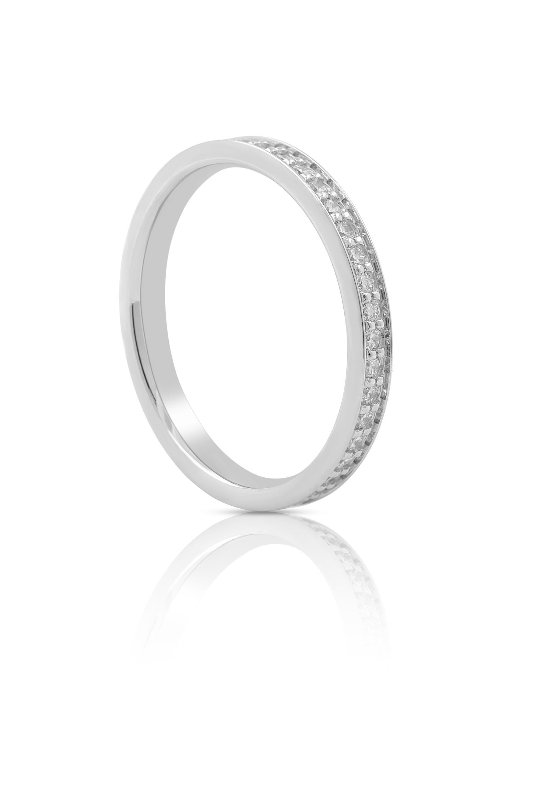 MUAU Schmuck Mémoire Ring Diamant 0.50ct. Weissgold 750