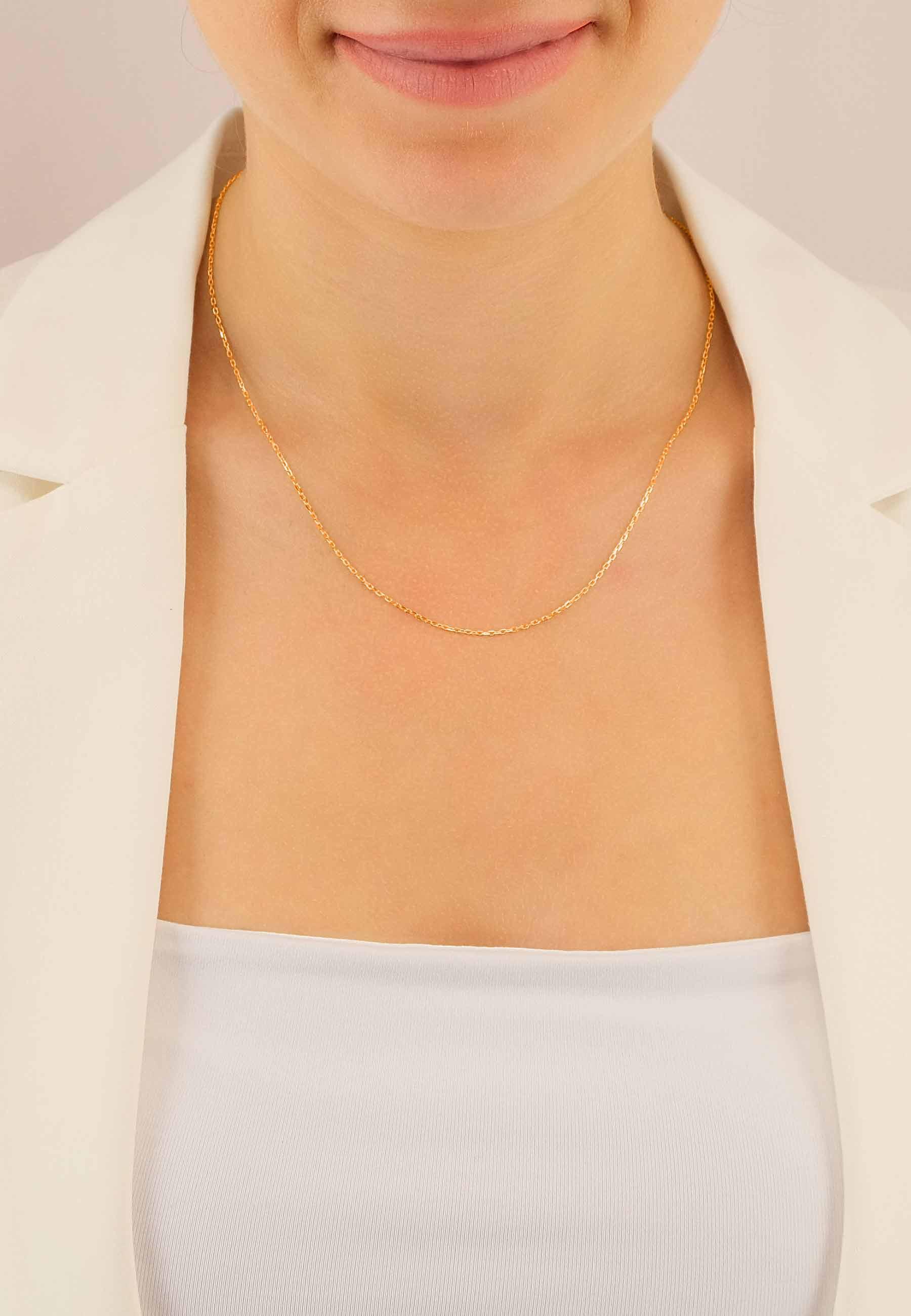 MUAU Schmuck Collier Anker Rotgold 750, 1.2mm, 45cm
