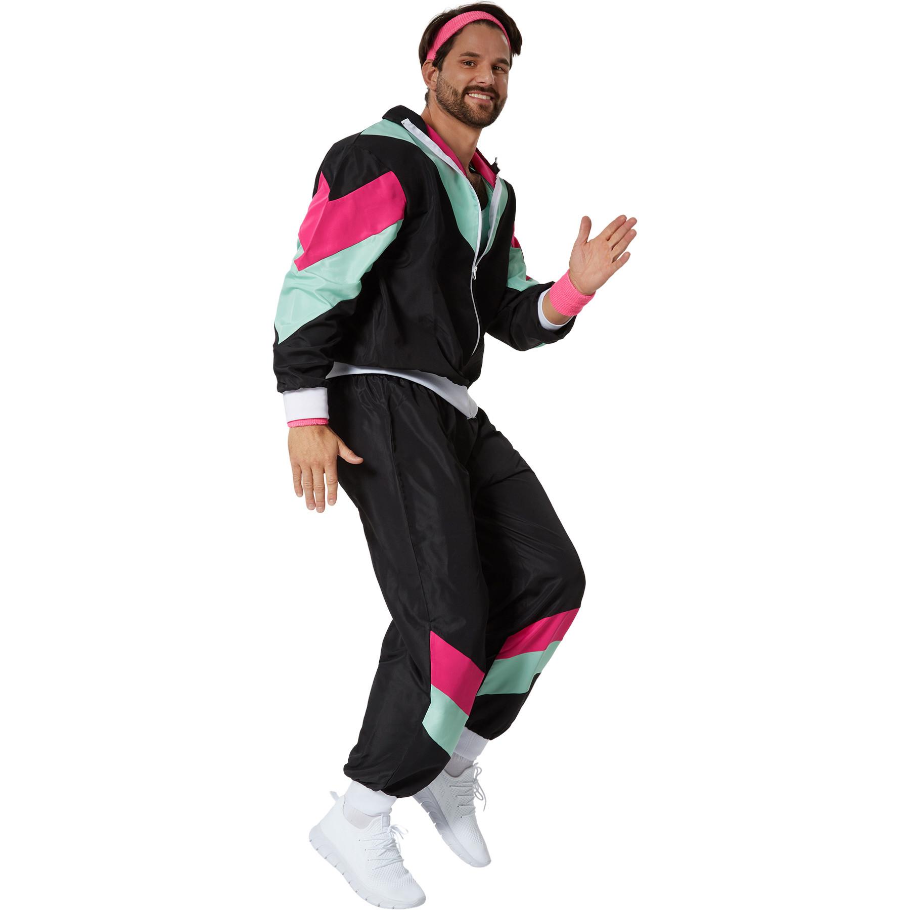 Tectake kostüm Retro 80er 90er Jahre Jogginganzug