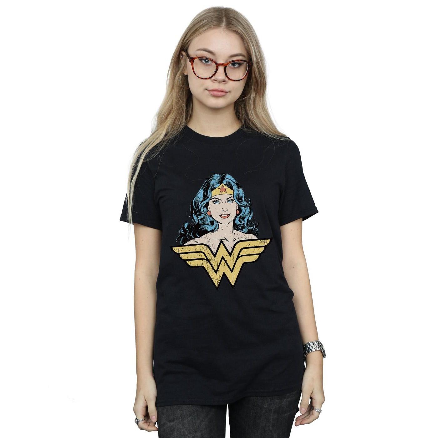 DC COMICS Wonder Woman Distressed Logo T-Shirt