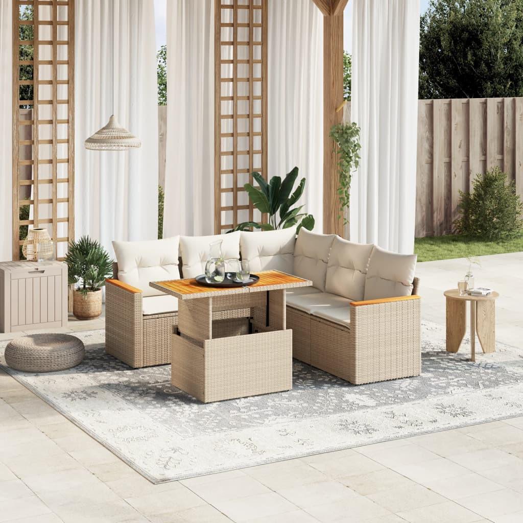 VidaXL Garten sofagarnitur poly-rattan