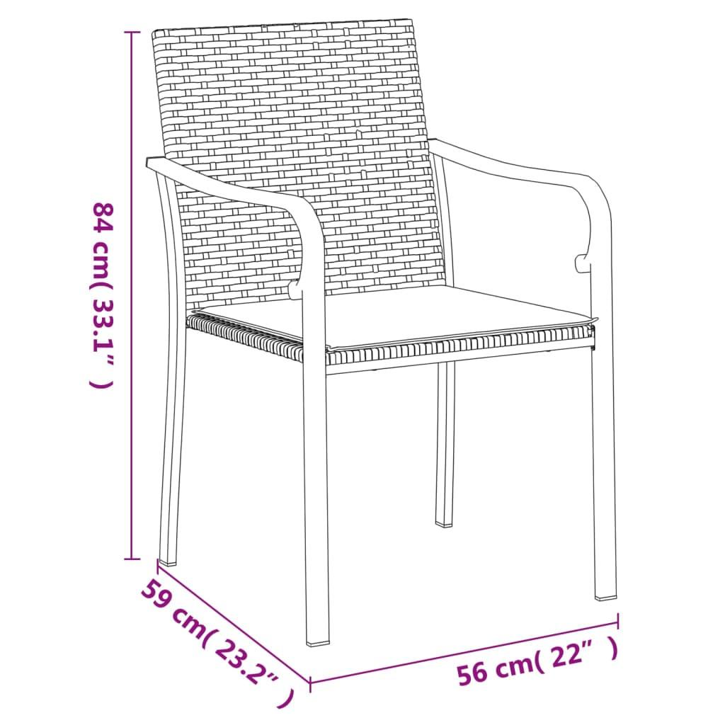 VidaXL Garten essgruppe poly-rattan