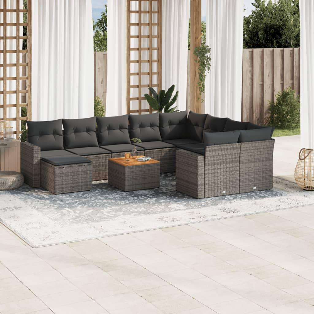 VidaXL Garten sofagarnitur poly-rattan
