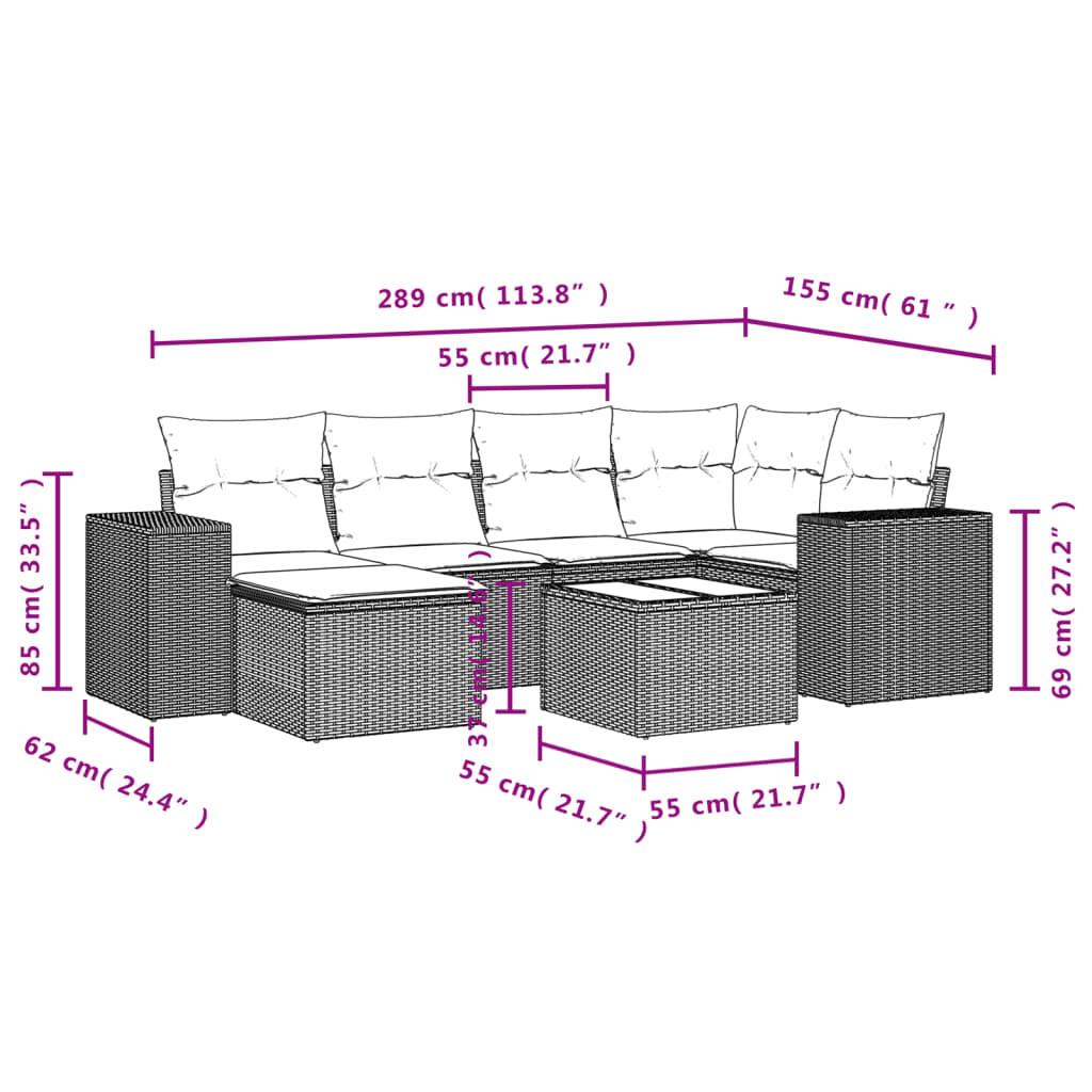 VidaXL Garten sofagarnitur poly-rattan
