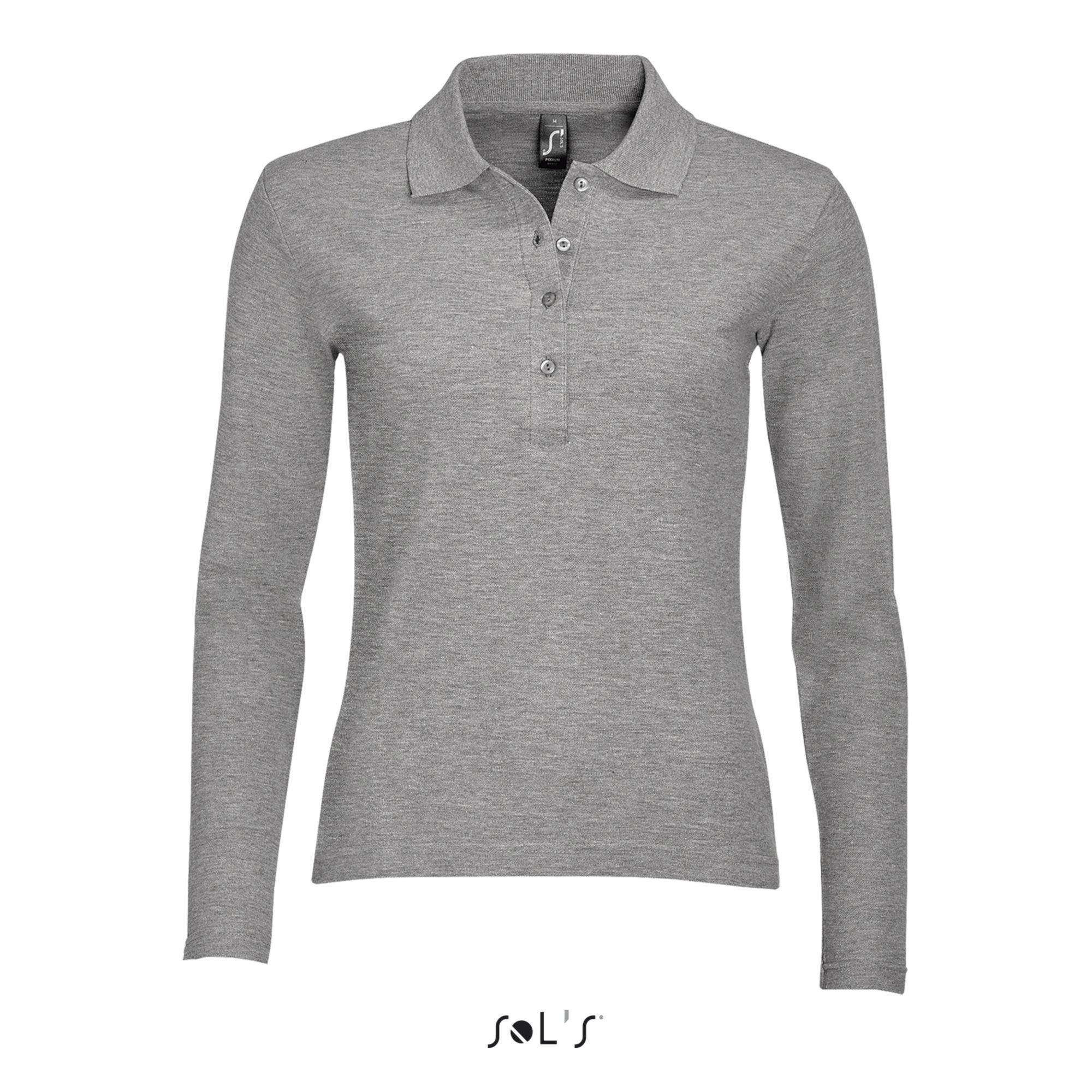 SOLS Podium Langarm Poloshirt