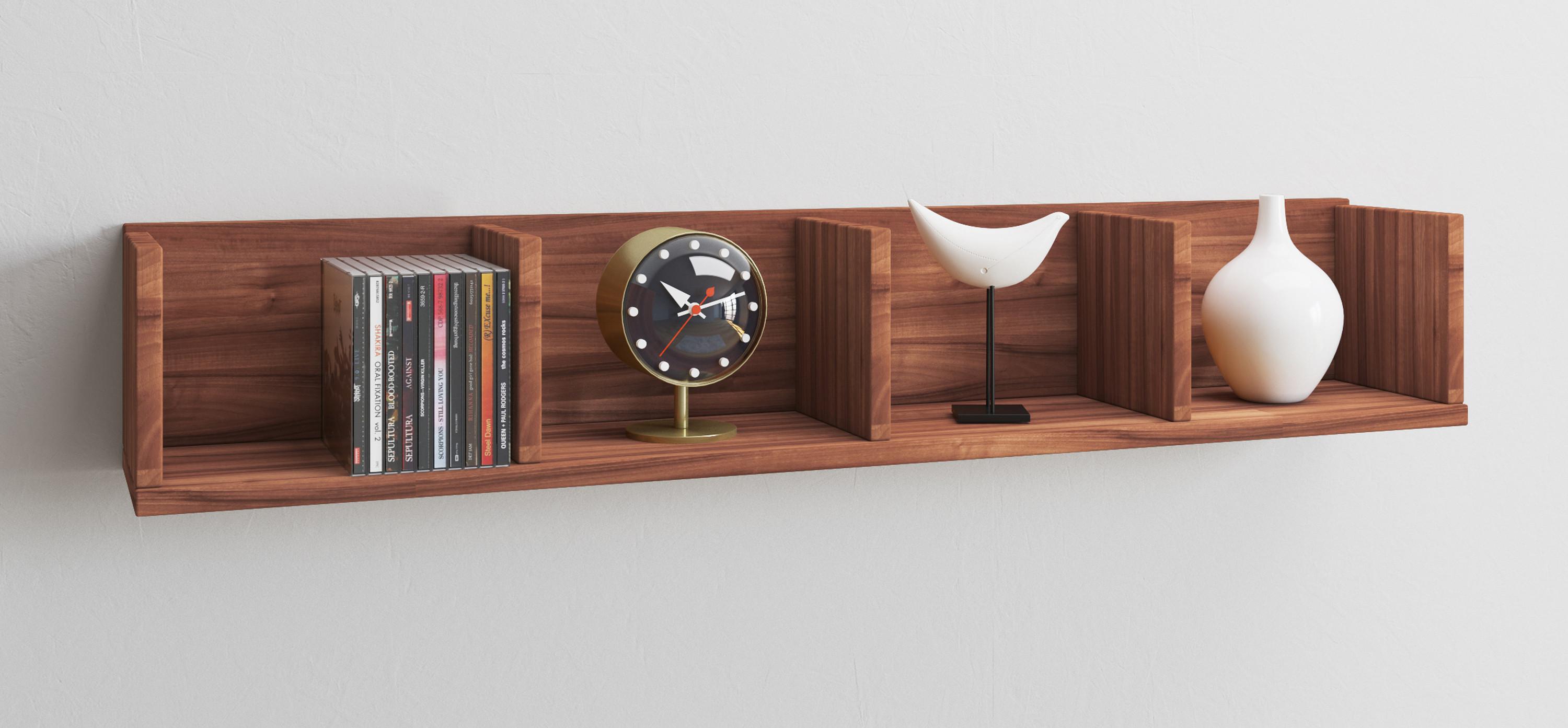VCM Holzregal hängend | platzsparendes Regal | Maße: H. 15 x B. 97 x T. 17 cm | Elegantes Regal hängend | Aufbewahrungsregal | Bücherregal | Wandboard -