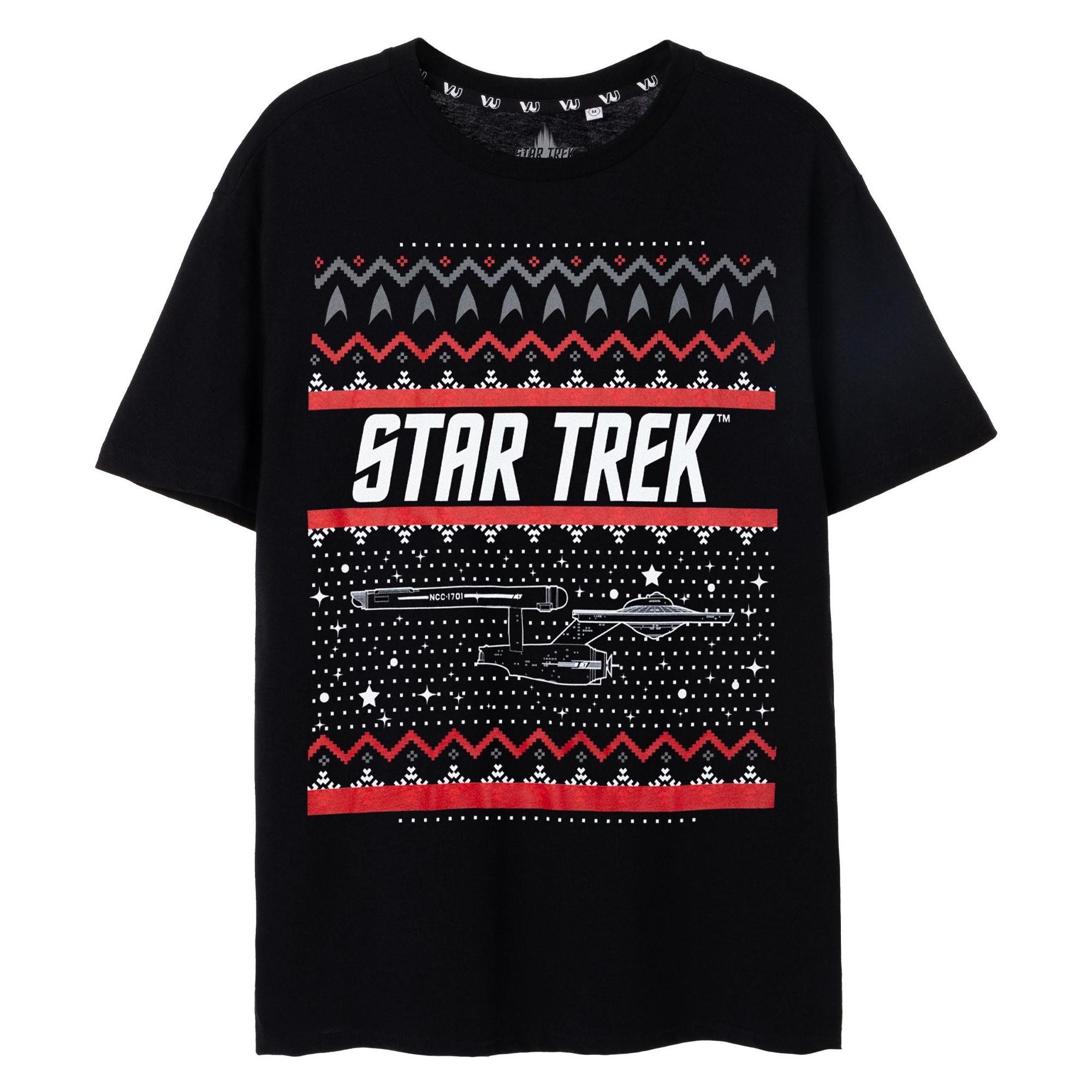 Star Trek Weihnachtliches Design T-Shirt