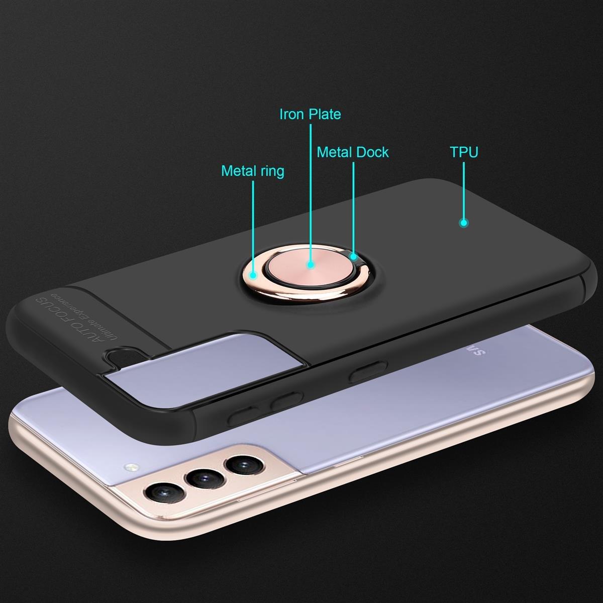 Cadorabo Hülle für Samsung Galaxy S21 PLUS Fokus Ring TPU Silikon