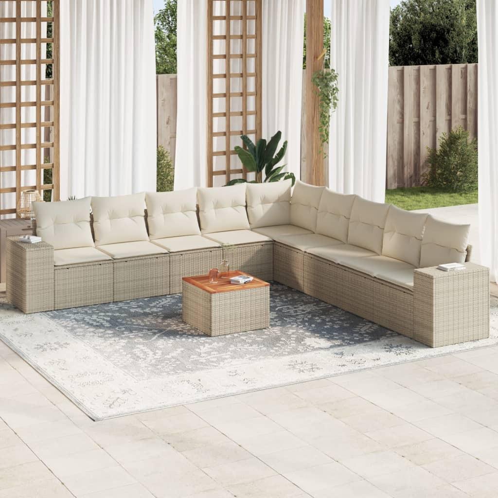 VidaXL Garten sofagarnitur poly-rattan