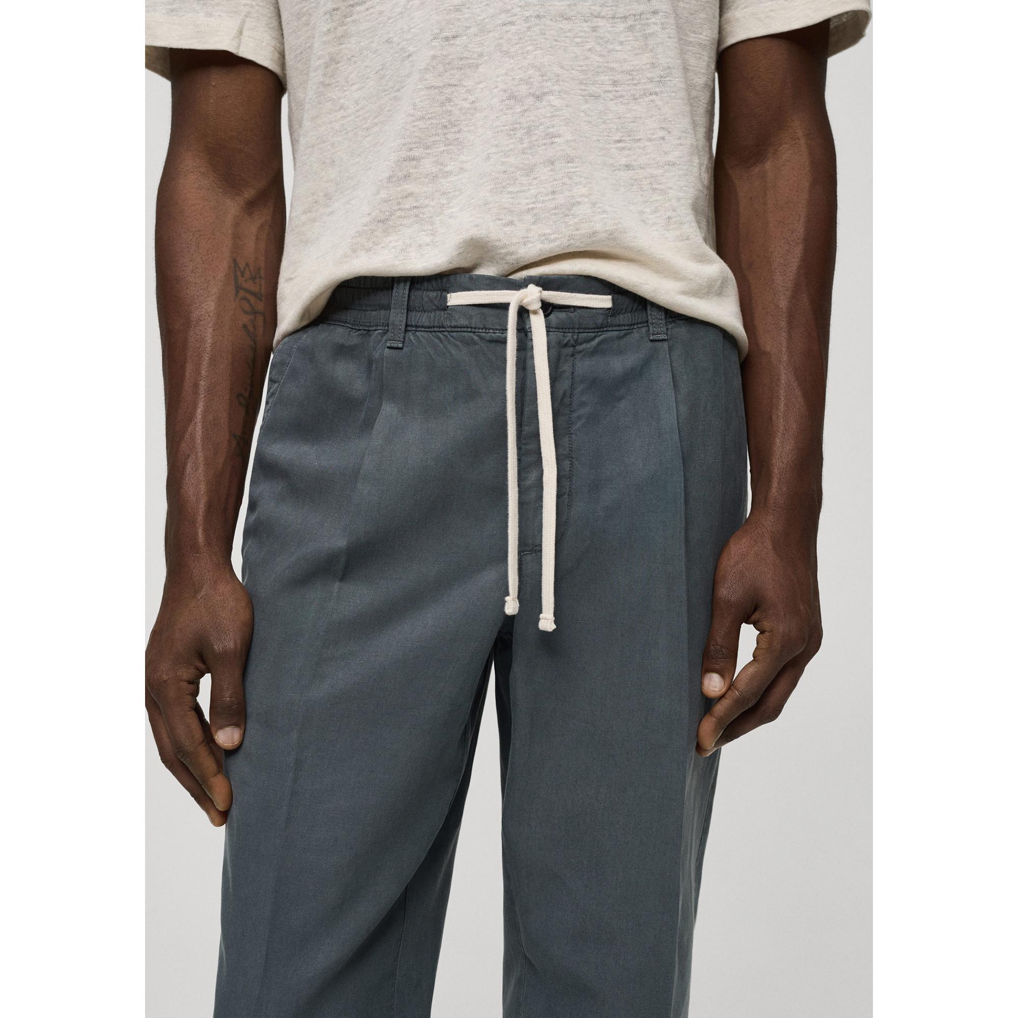 Mango Man Herren Relaxed Loose Fit Kordelzug Hose