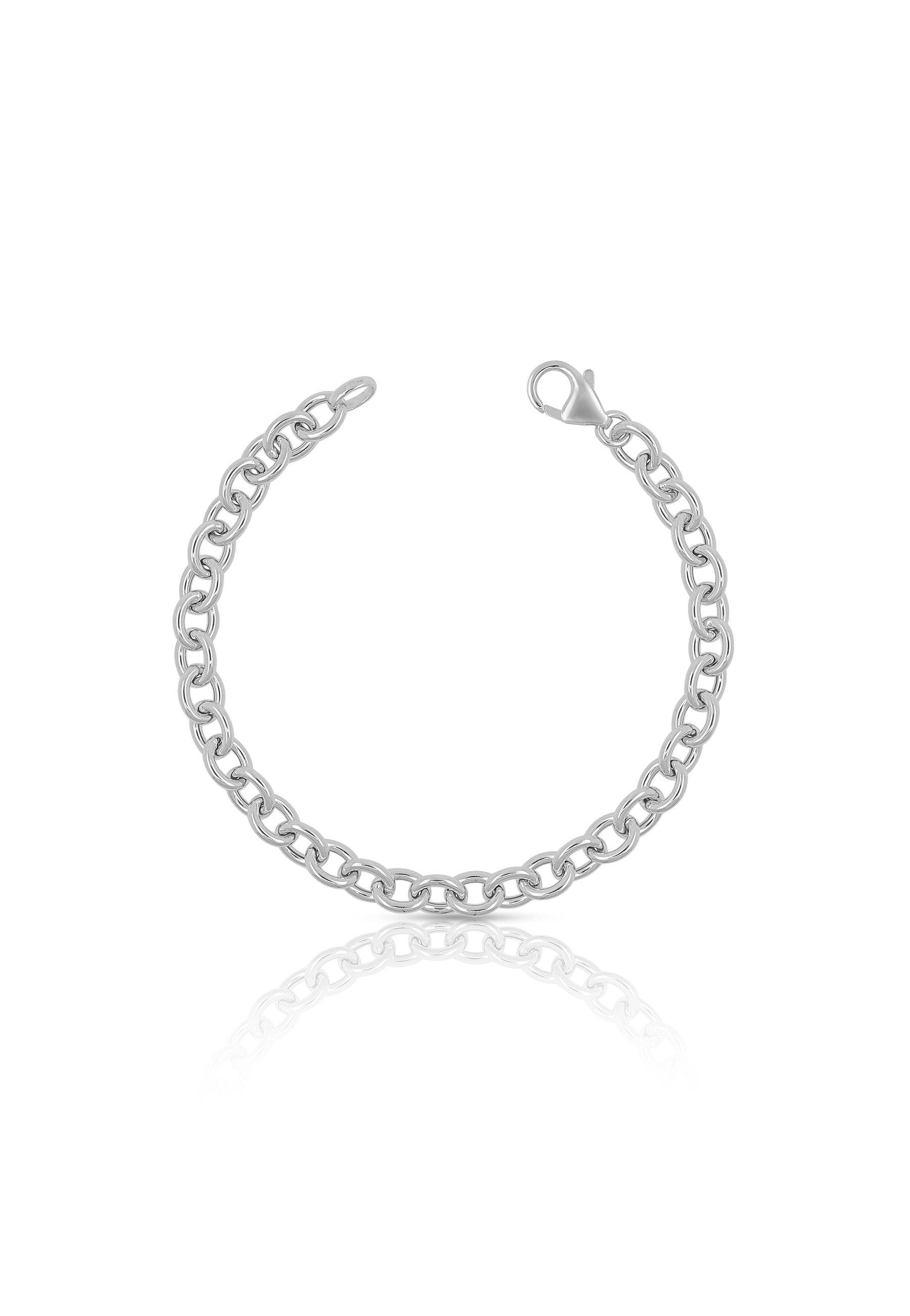 MUAU Schmuck Bracelet Rundanker Weissgold 750, 6.4mm, 21cm