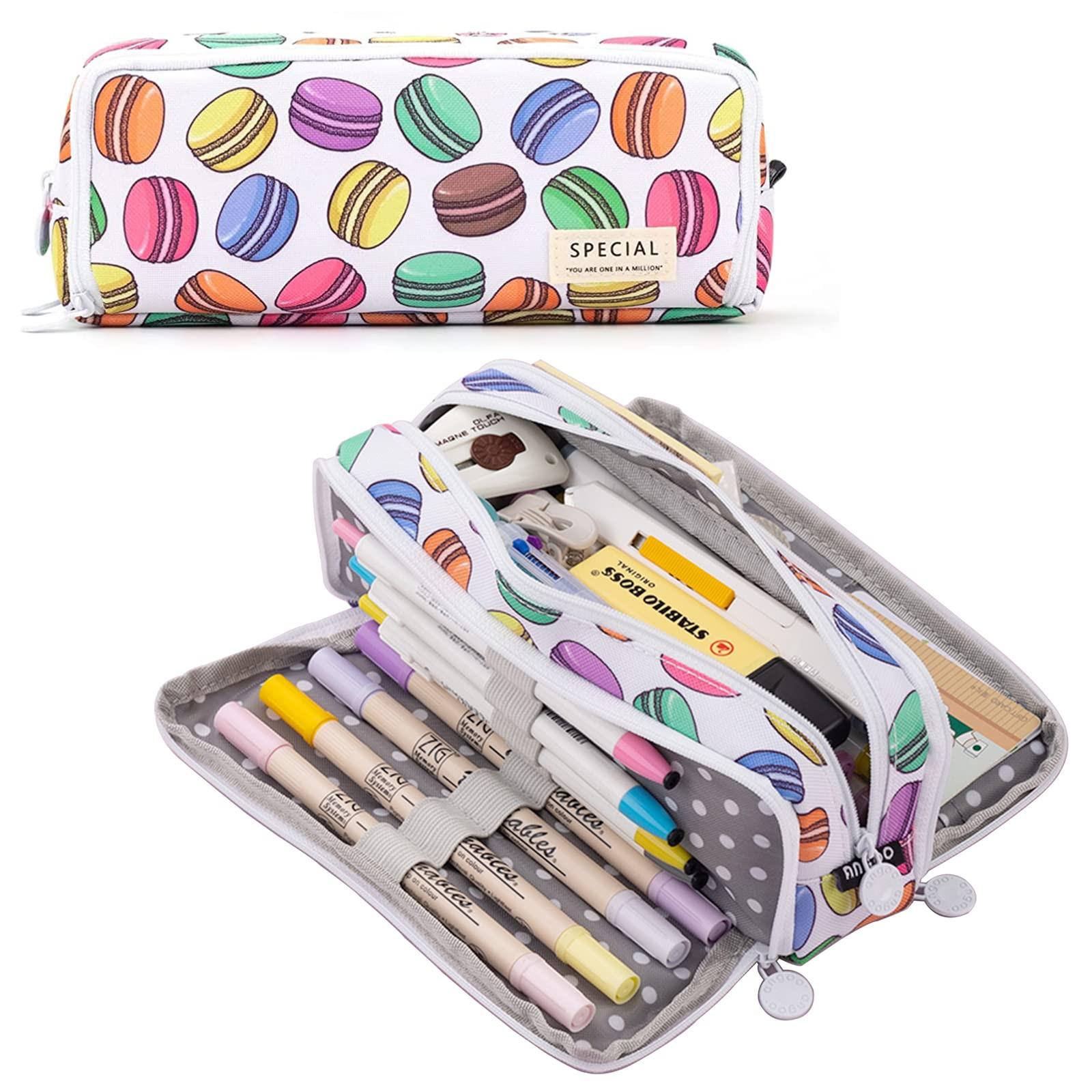 Only-bags.store Federmäppchen mit 3 Fächern Großes Fassungsvermögen Federmäppchen Federmäppchen für Schule & Büro