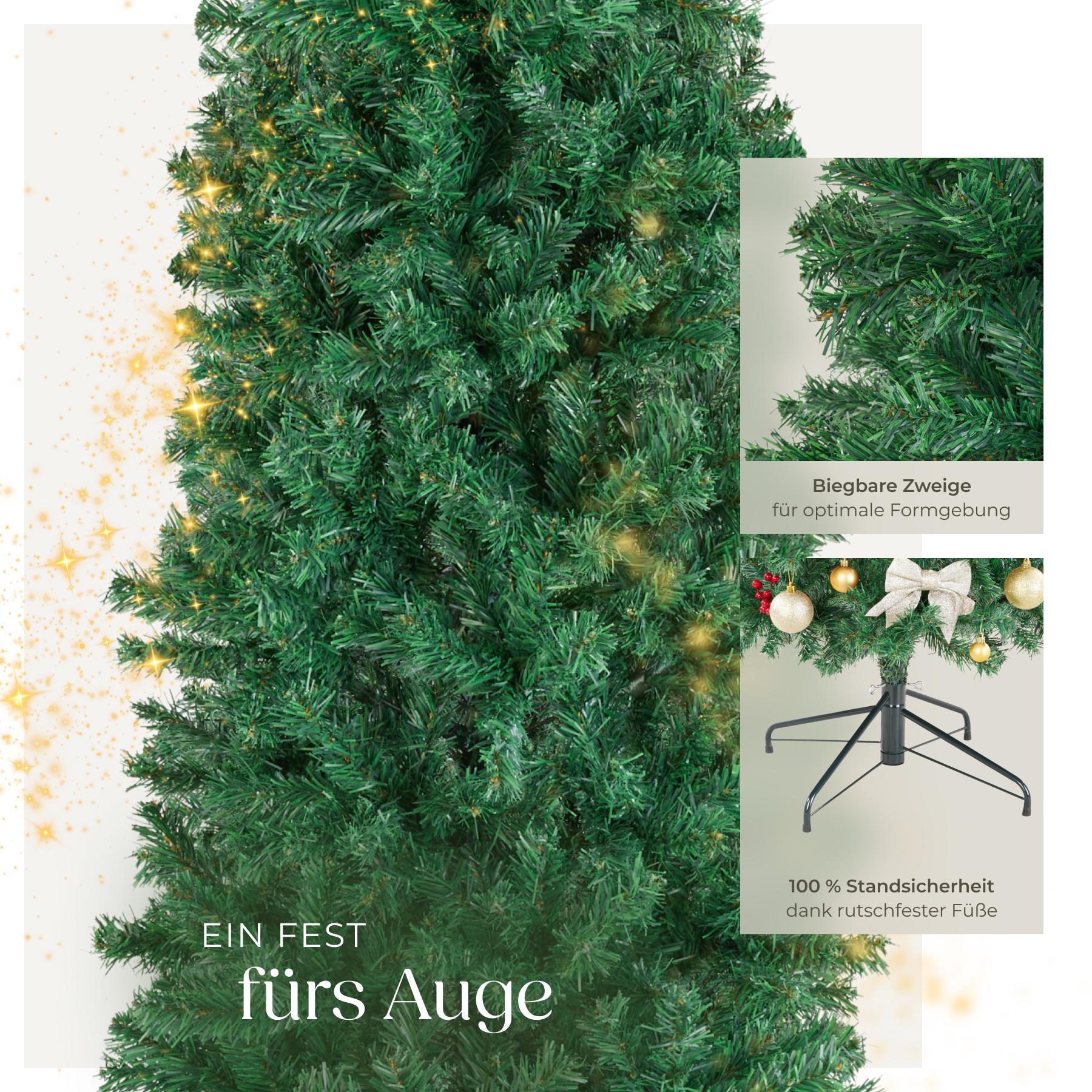 Tectake Künstlicher Weihnachtsbaum Comet, naturgetreue Optik