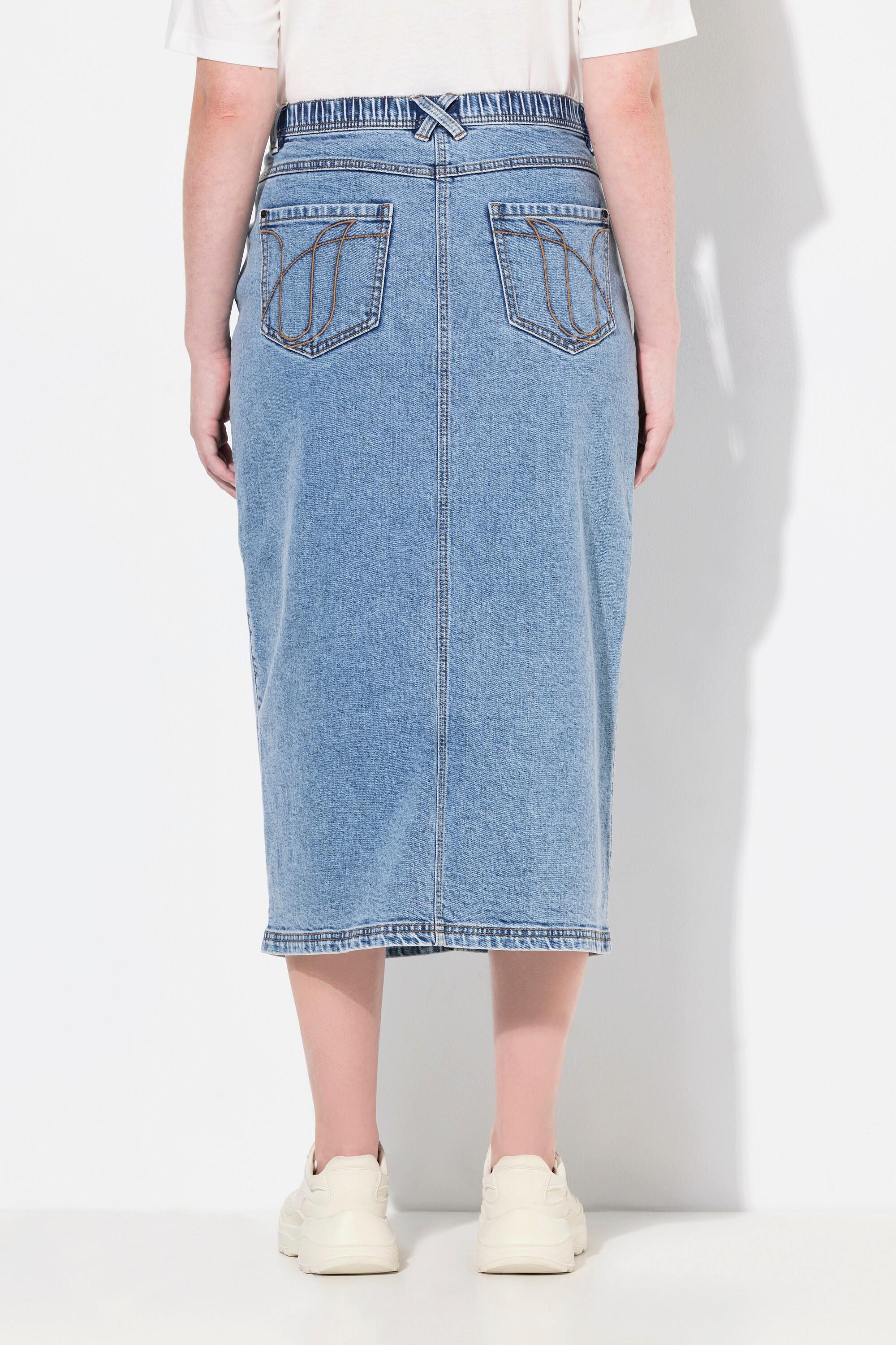 Ulla Popken Jeansrock, Komfortbund, 5-Pocket-Schnitt, Biobaumwolle