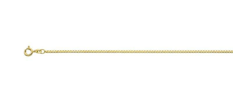 MUAU Schmuck Collier Venezianer Gelbgold 585, 1.4mm, 50cm