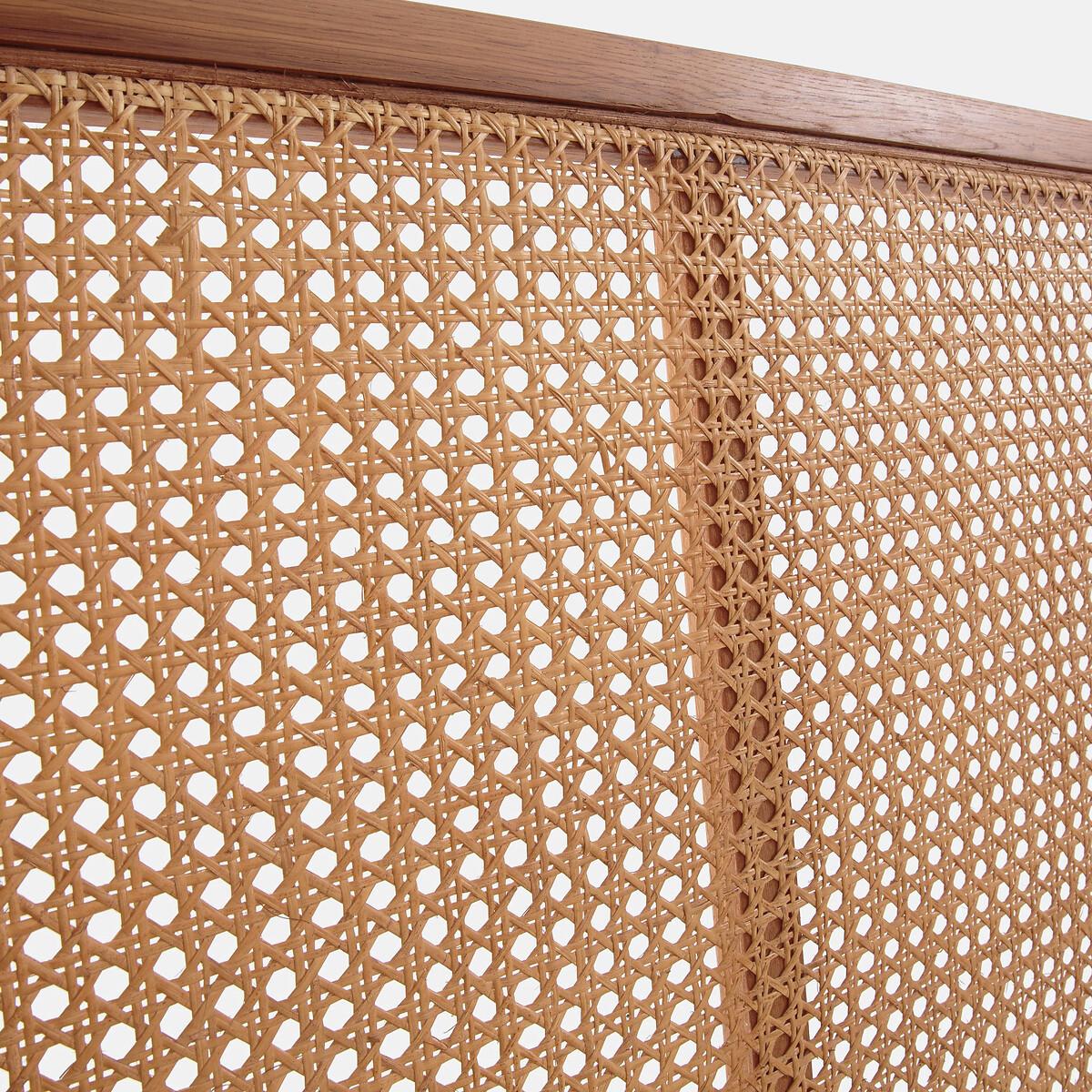 La Redoute Intérieurs Bett WASKA mit Rattankopfteil und Lattenrost