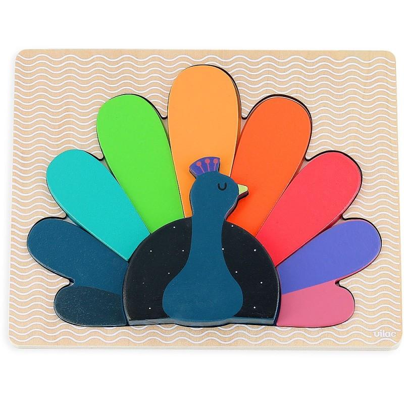 Vilac Puzzle Pfau aus Holz, Andy Westface