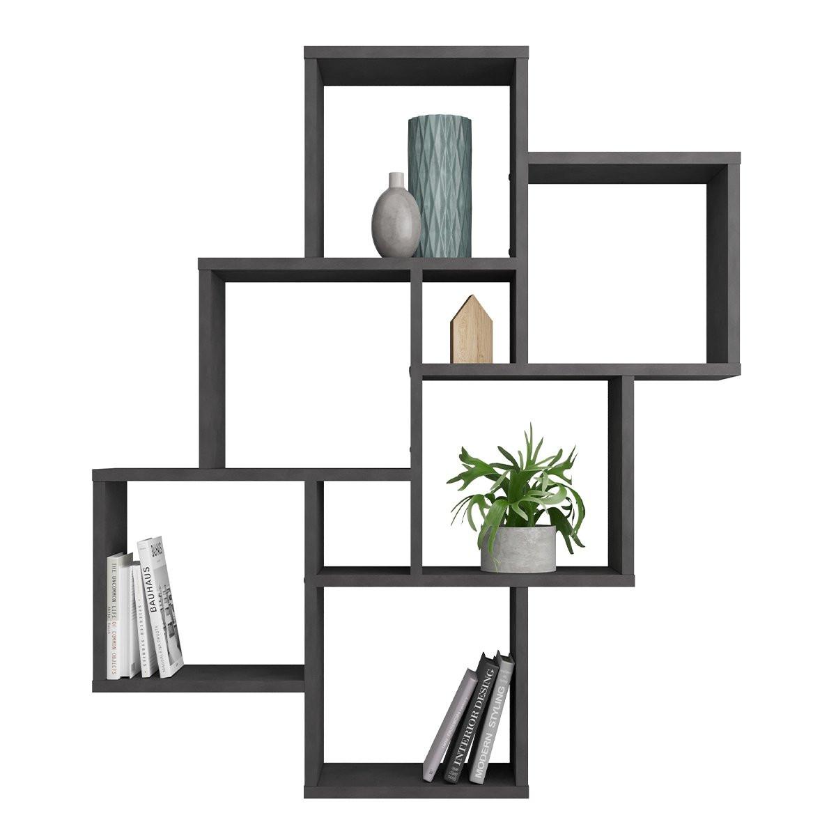 Calicosy Schwebendes Wandregal mit 8 Fächern - Laurio