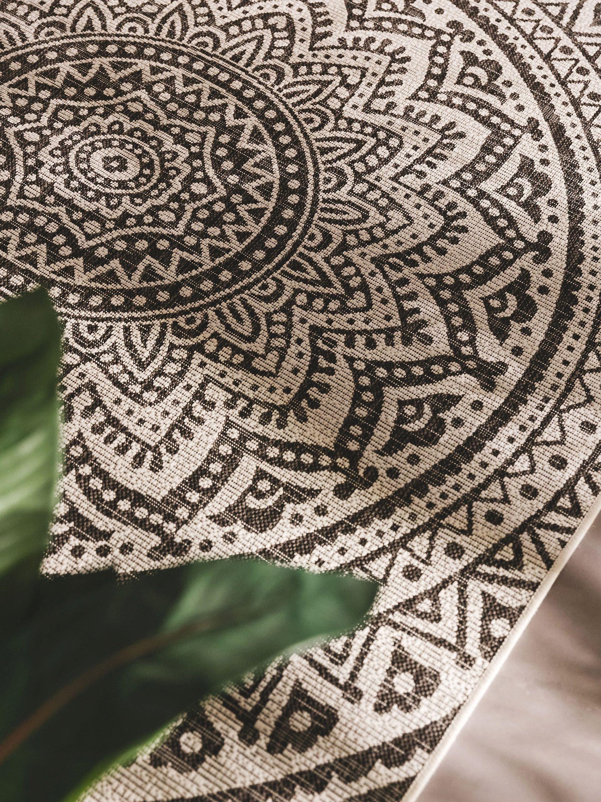 Benuta In- & Outdoor-Teppich Cleo WeißSchwarz