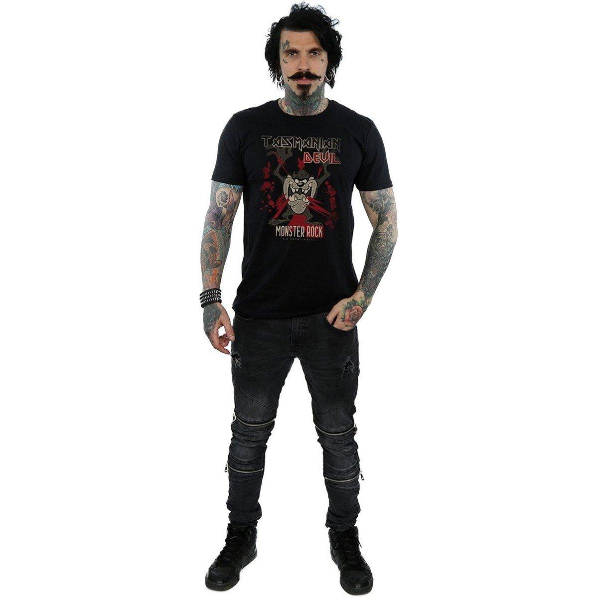 LOONEY TUNES Tasmanian Devil Monster Rock Slim Fit T-Shirt