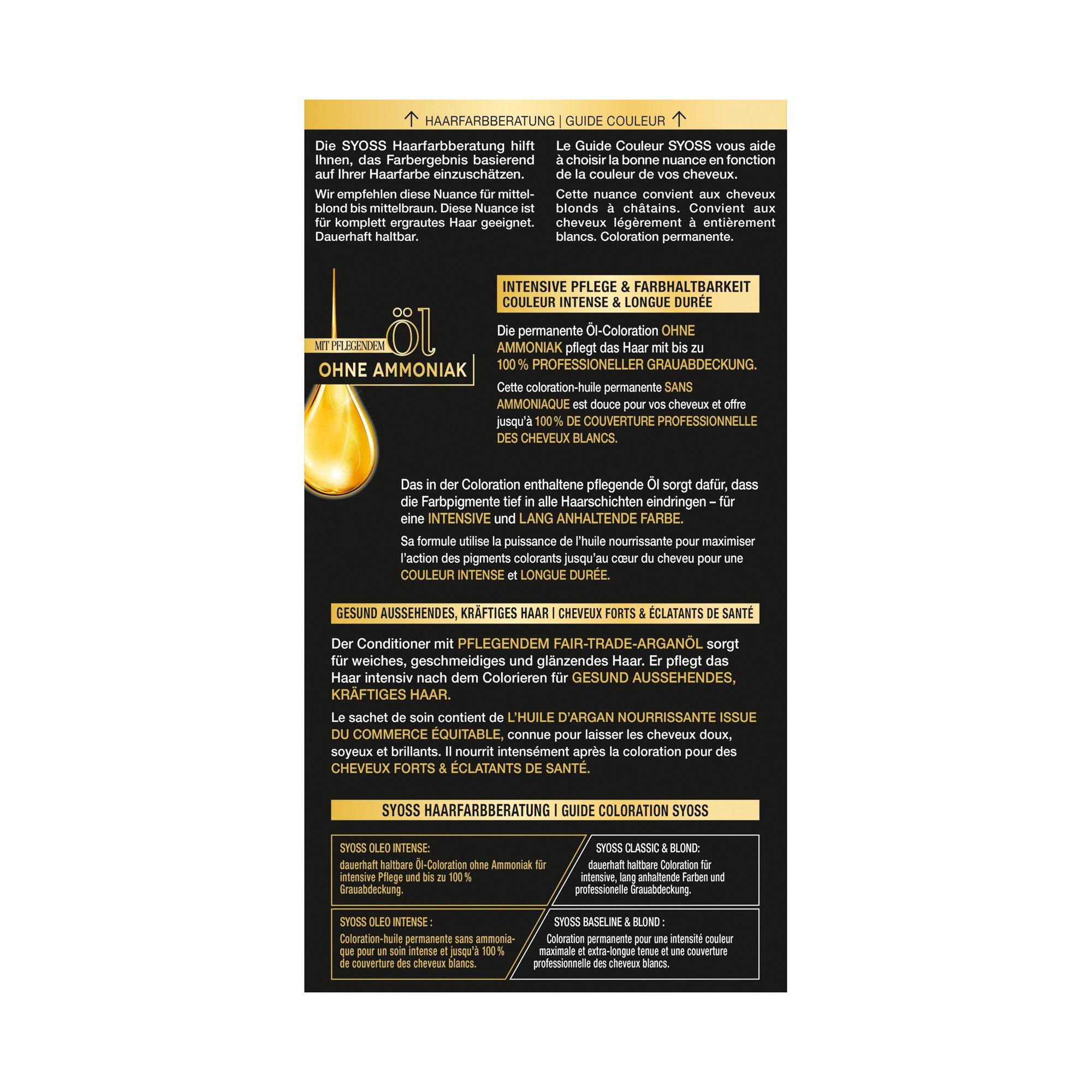 syoss Beige-Blond 7-58 Oleo Intense, permanente Öl-Coloration