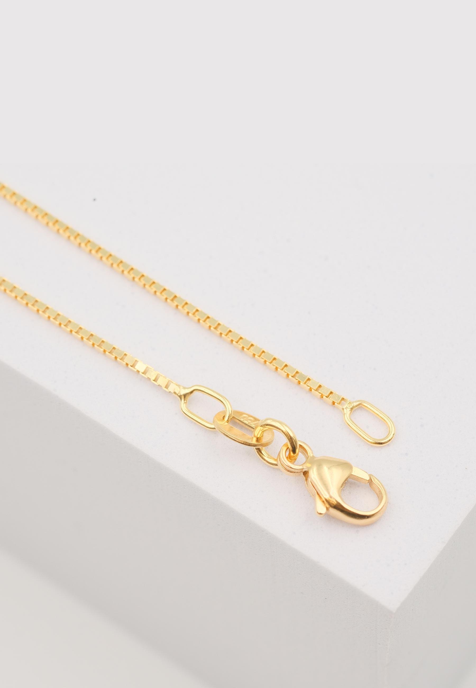 MUAU Schmuck Collier Venezianer Gelbgold 750, 0.9mm, 38cm