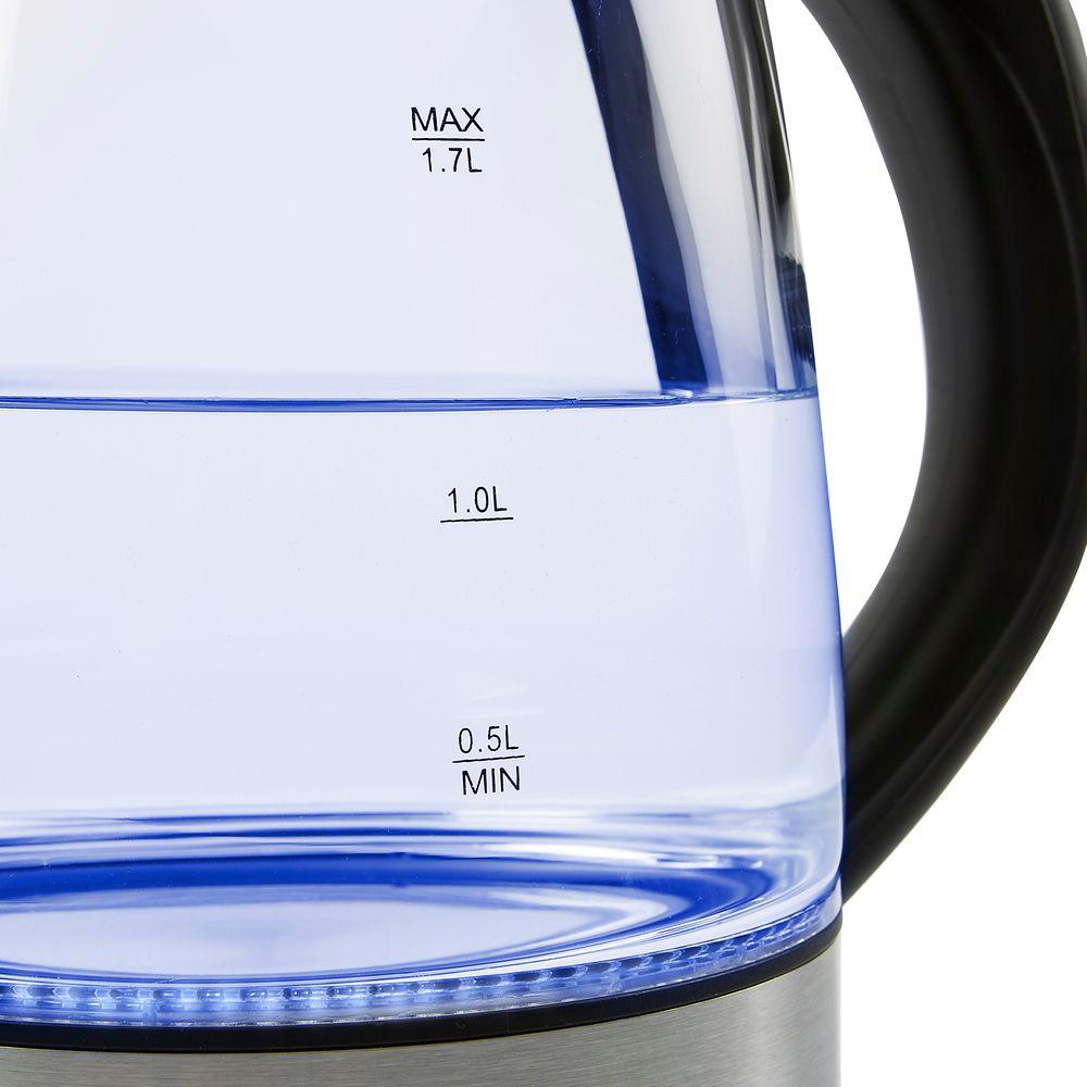 Tristar Wasserkocher WK-3377 1.7 l, Transparent Silber