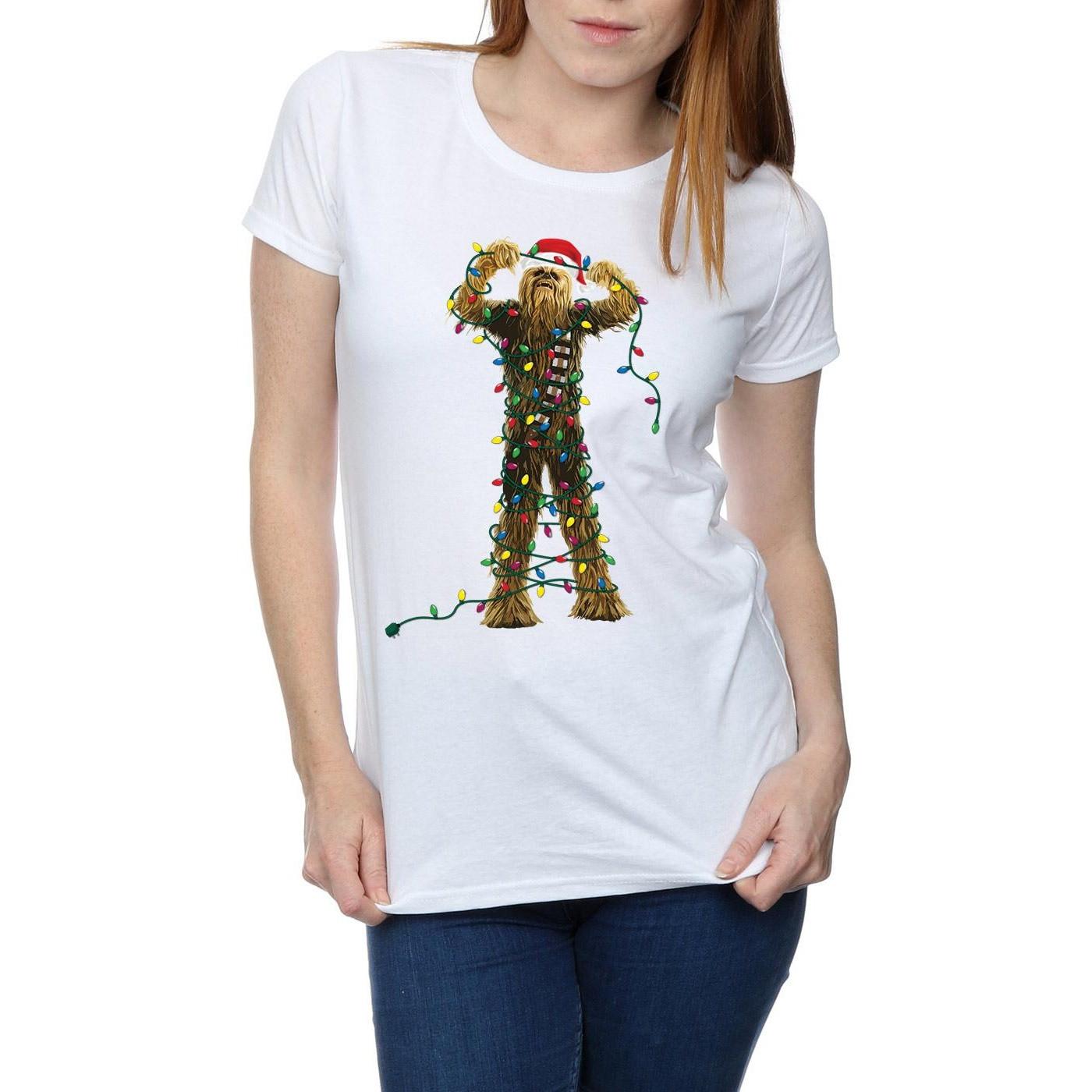 STAR WARS Star Wars Chewbacca Christmas Lights T-Shirt